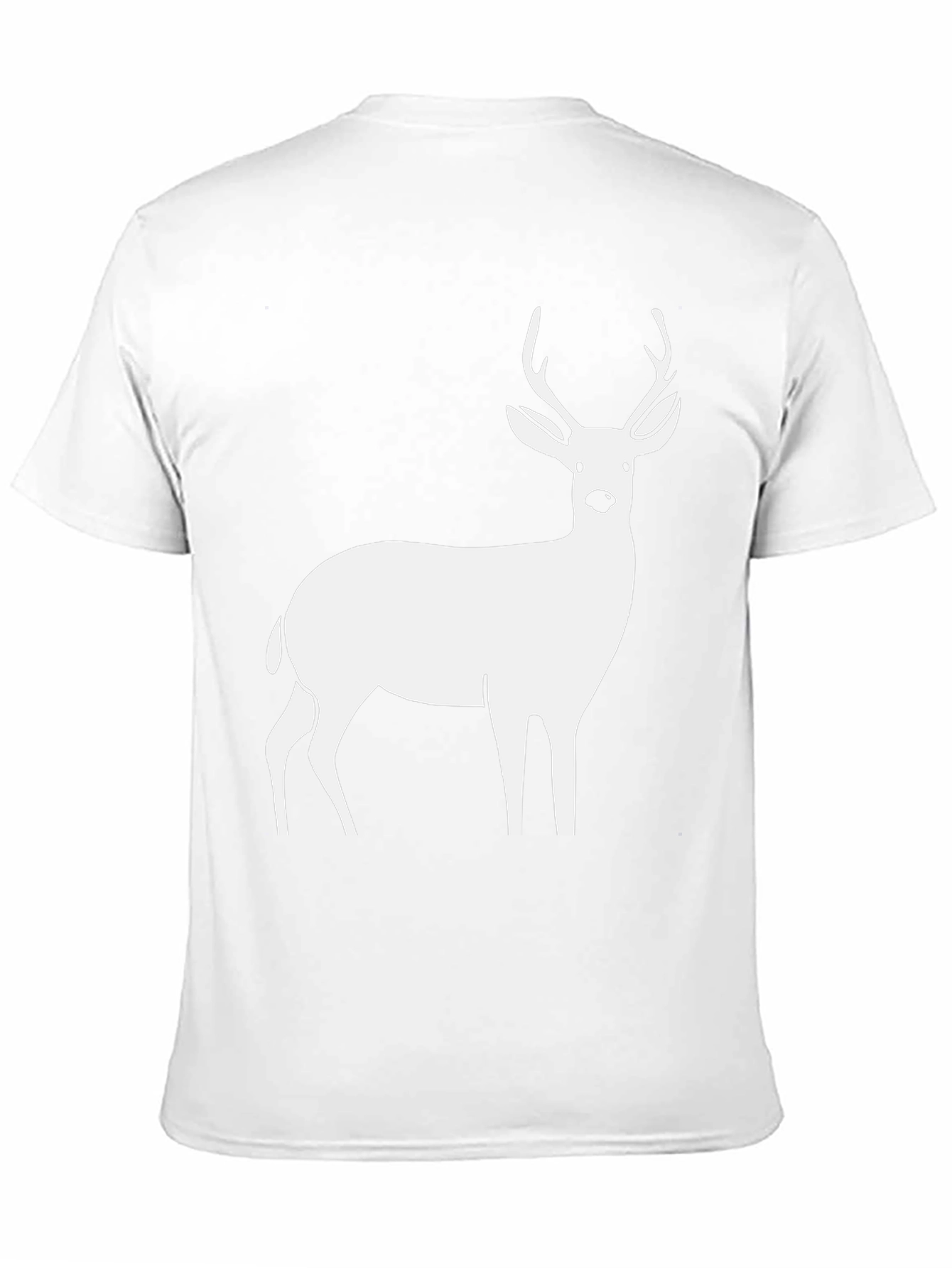 Deer Graphic Tee - Black Cotton Casual Style