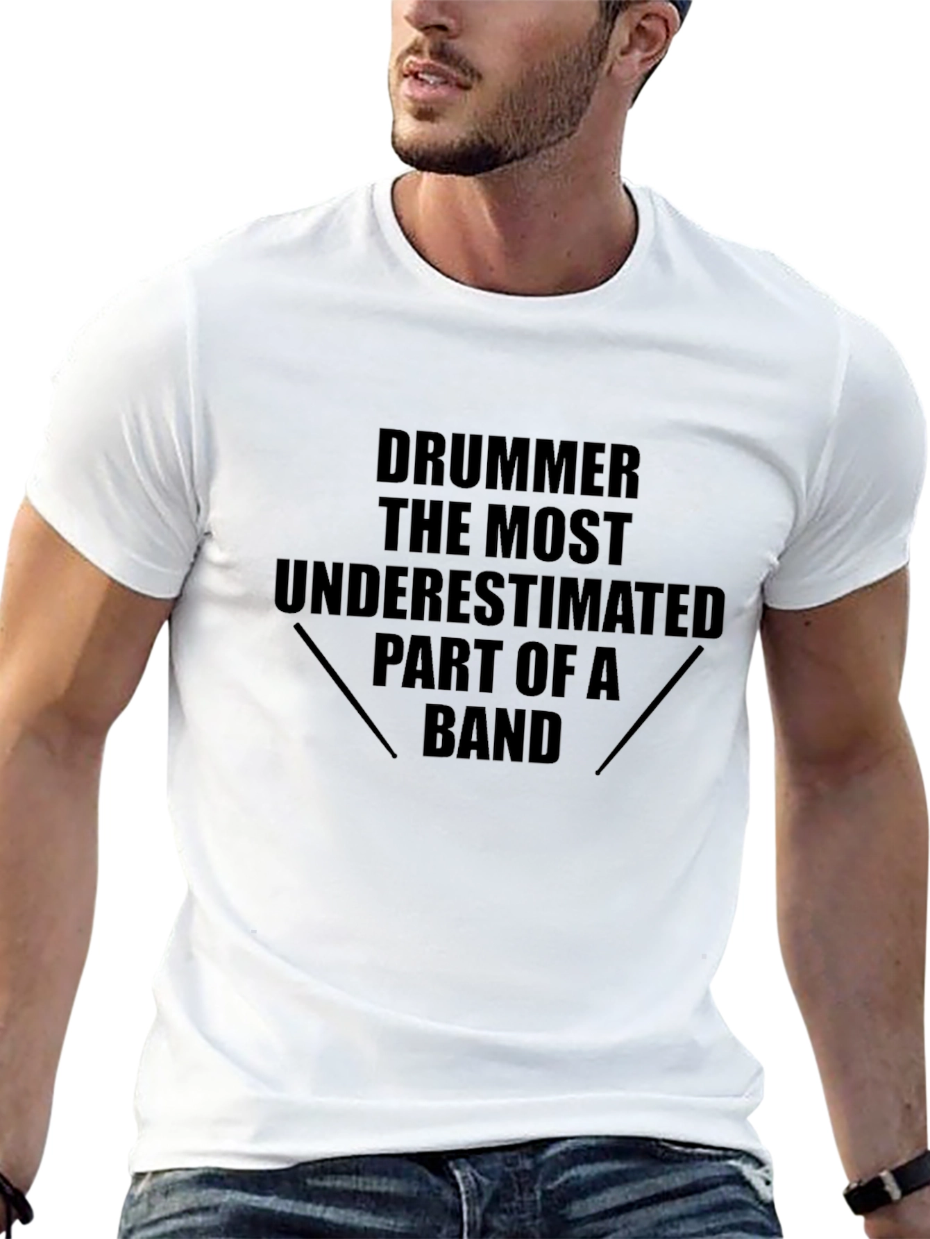 Drummer Most Underestimated Part of Band Black T-Shirt