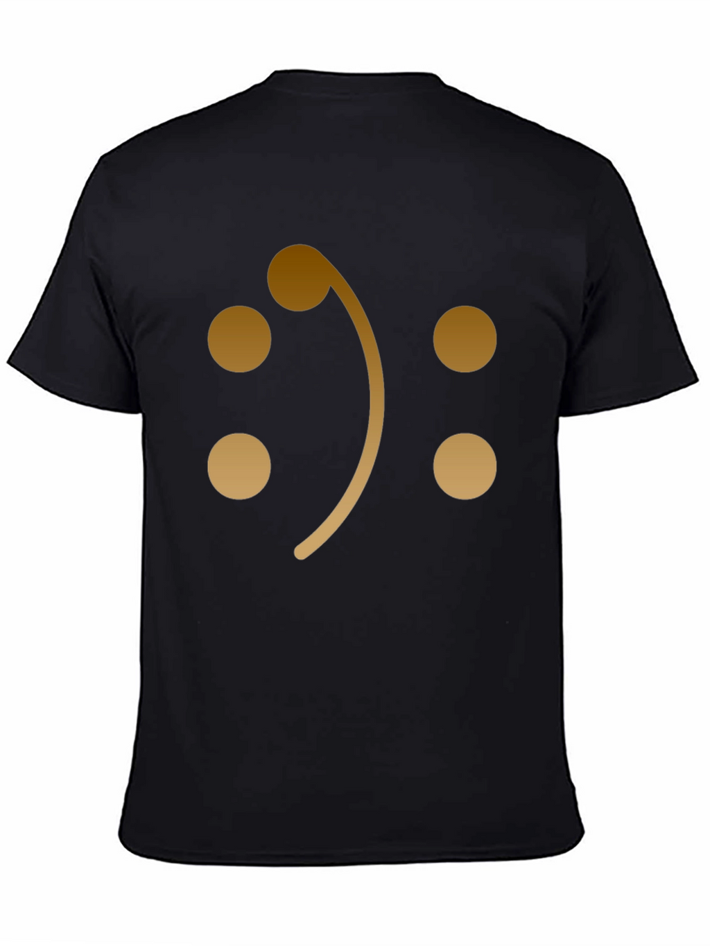 Bass Clef Smiley Face Graphic T-Shirt
