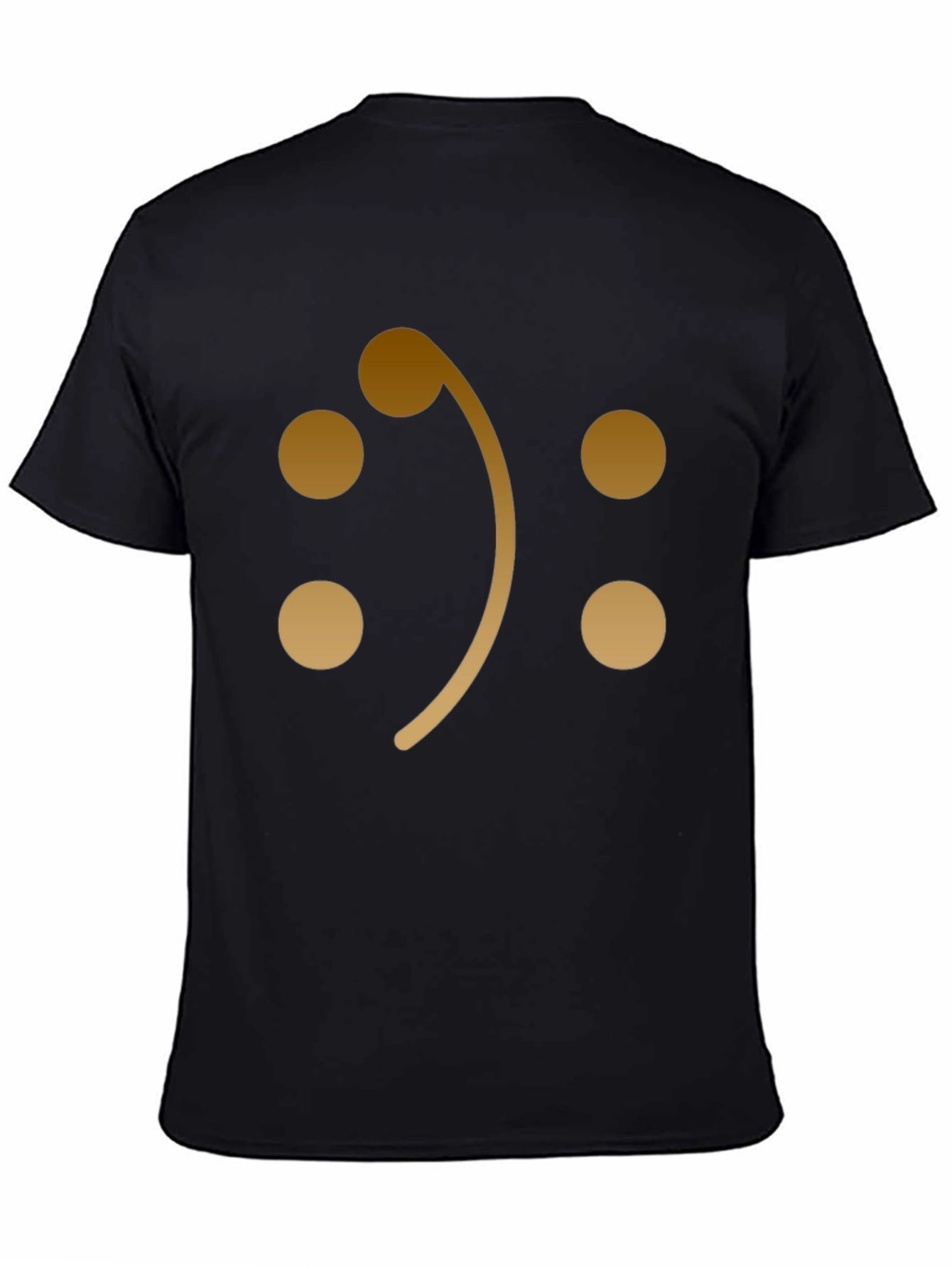 Bass Clef Smiley Face Graphic T-Shirt