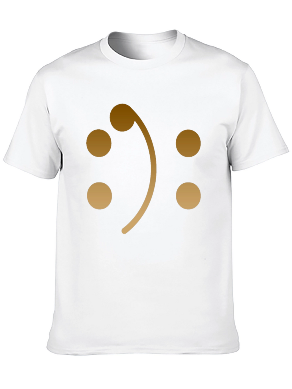Bass Clef Smiley Face Graphic T-Shirt