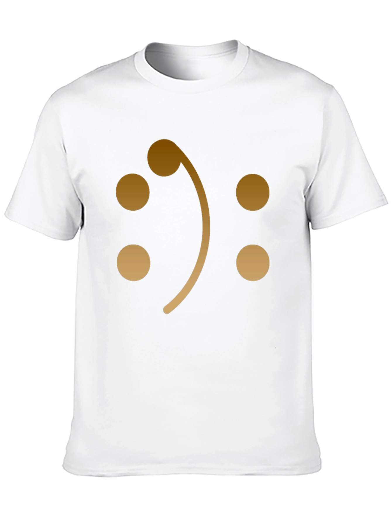 Bass Clef Smiley Face Graphic T-Shirt