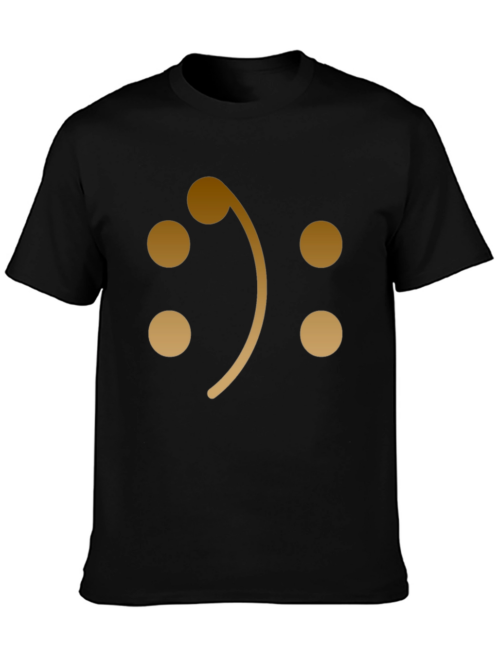 Bass Clef Smiley Face Graphic T-Shirt
