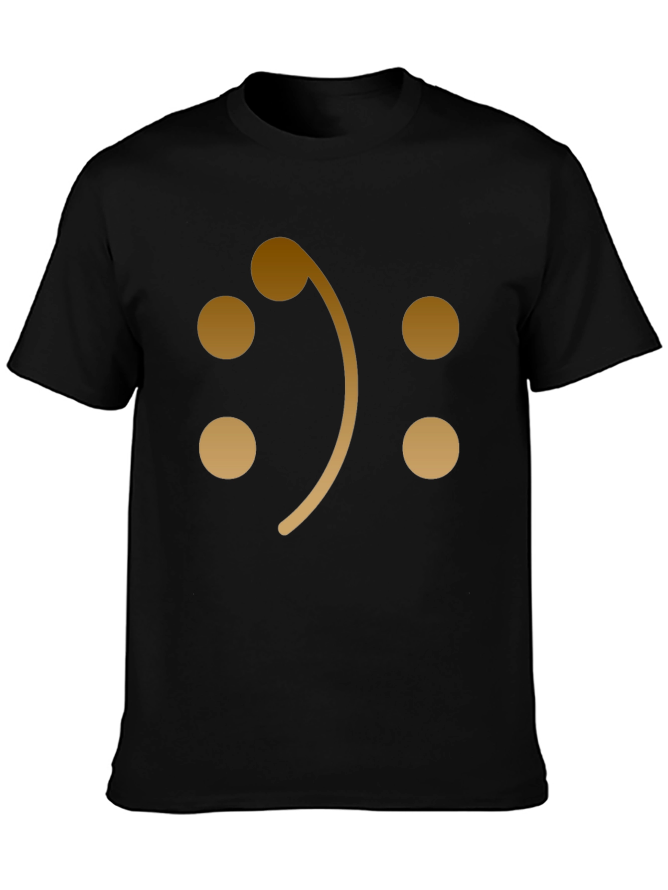 Bass Clef Smiley Face Graphic T-Shirt