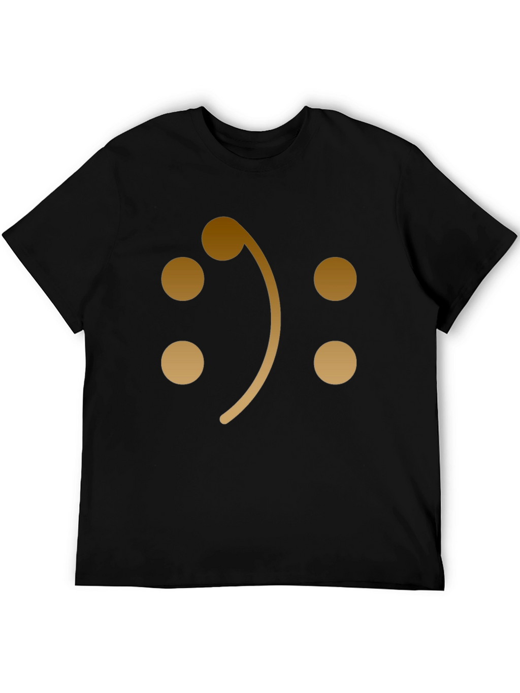 Bass Clef Smiley Face Graphic T-Shirt