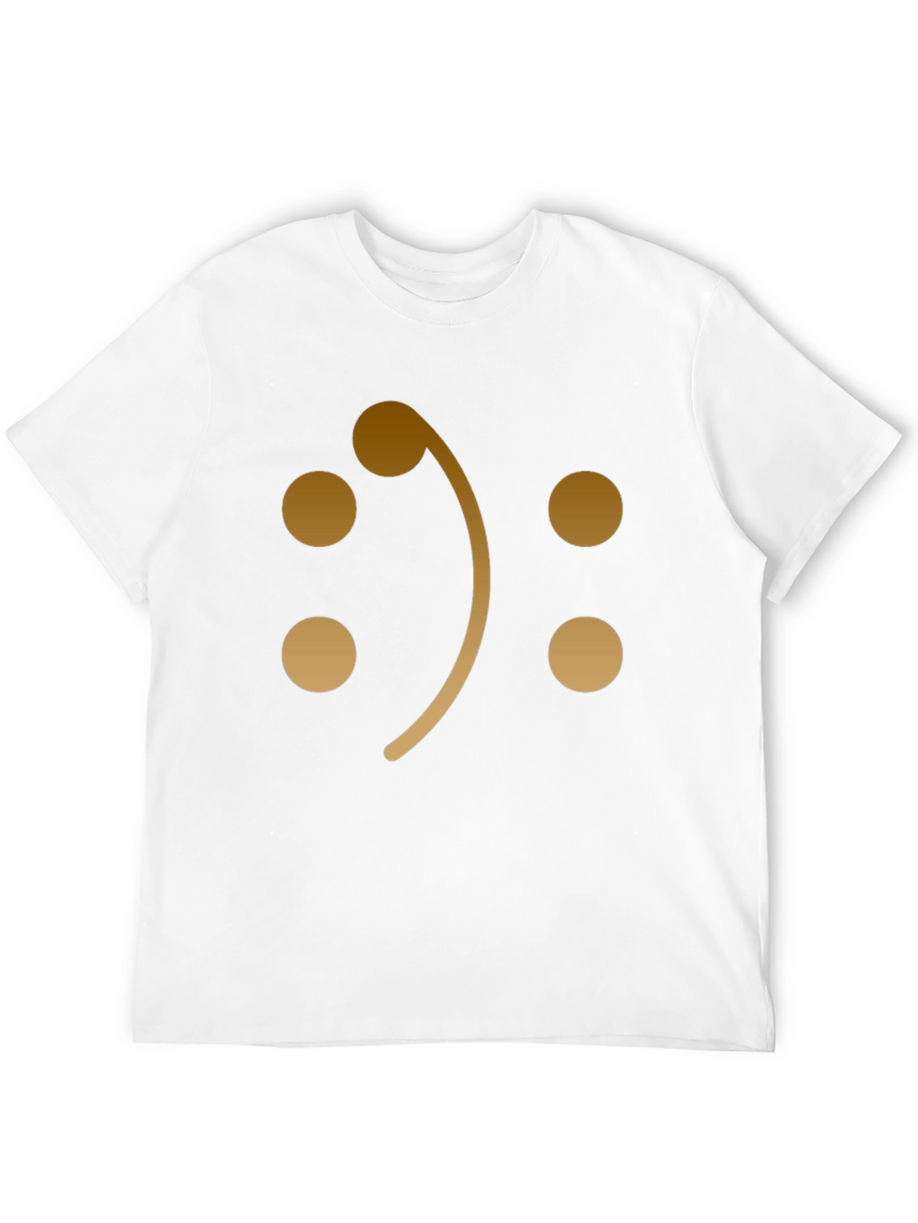 Bass Clef Smiley Face Graphic T-Shirt