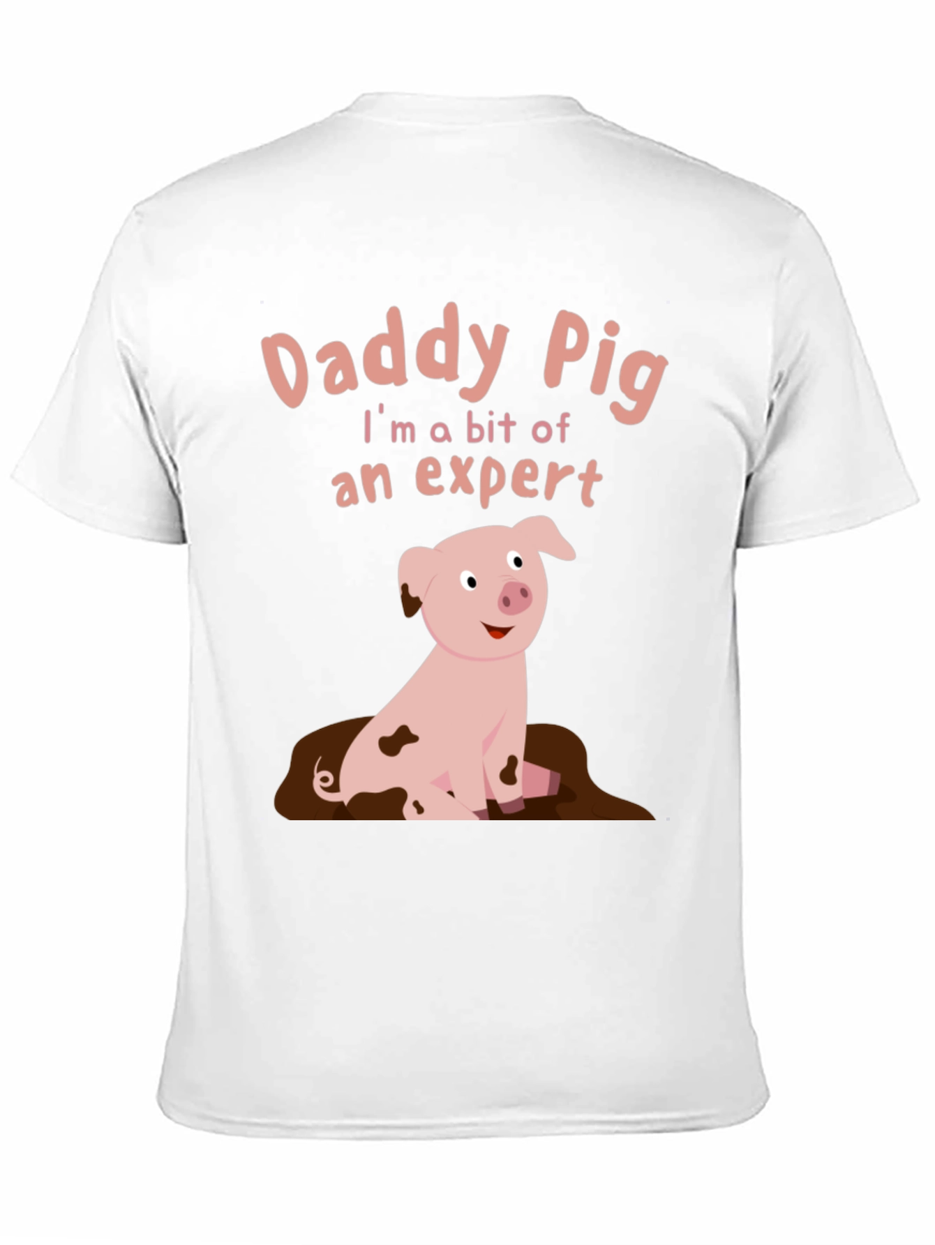 Daddy Pig Expert T-Shirt - Black Cotton Tee