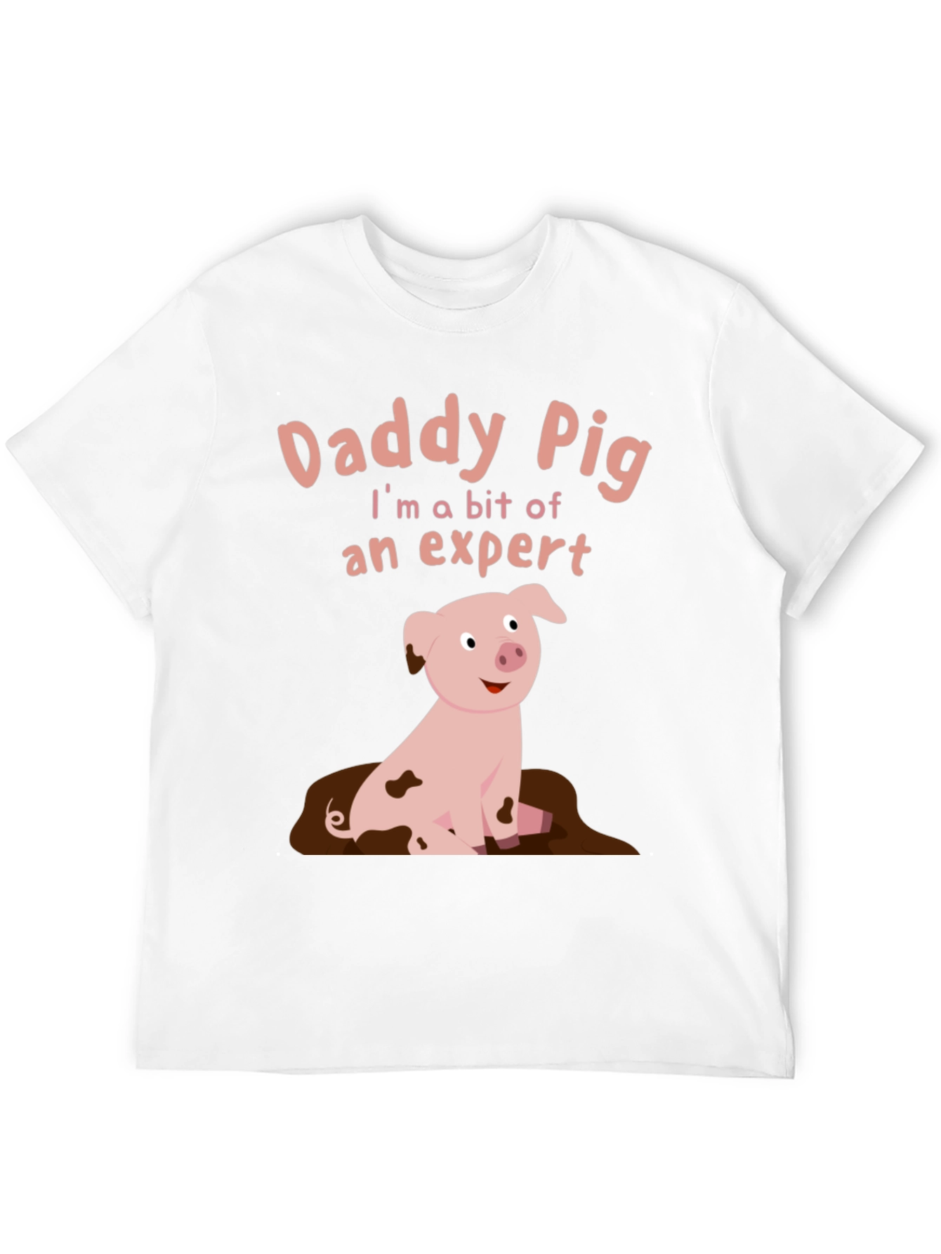 Daddy Pig Expert T-Shirt - Black Cotton Tee