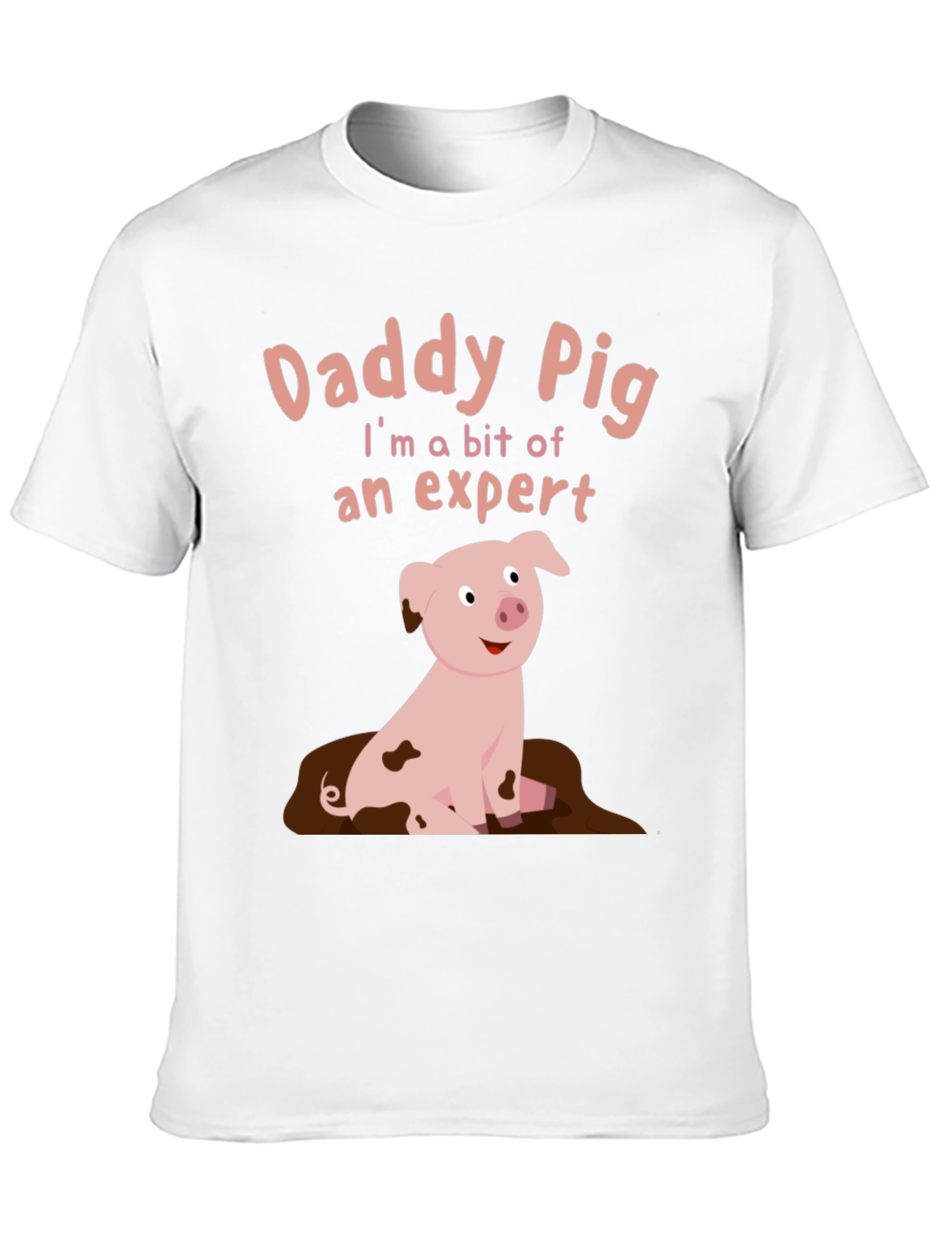 Daddy Pig Expert T-Shirt - Black Cotton Tee
