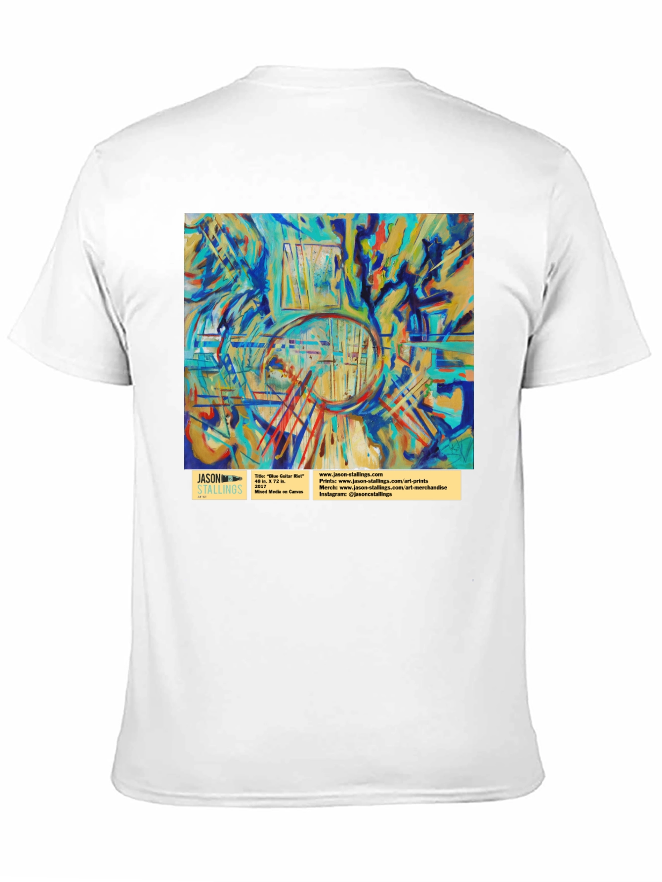 Abstract Art T-Shirt: Blue Color Hall