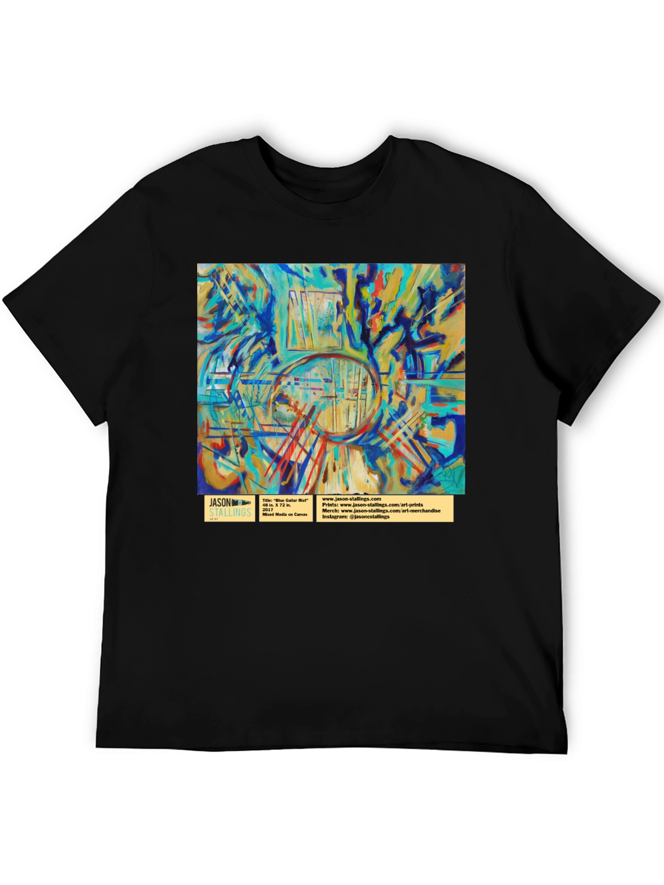 Abstract Art T-Shirt: Blue Color Hall