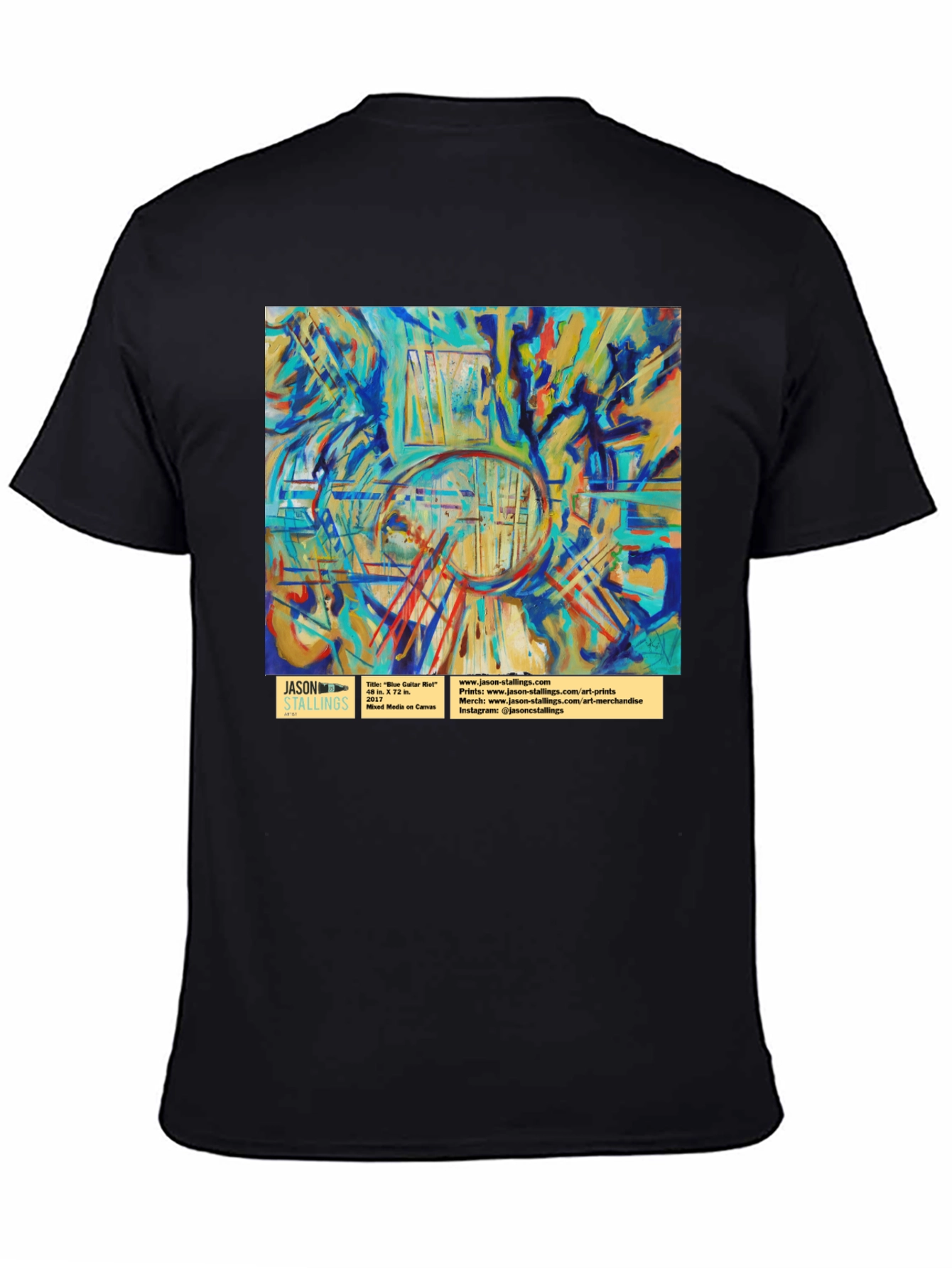 Abstract Art T-Shirt: Blue Color Hall