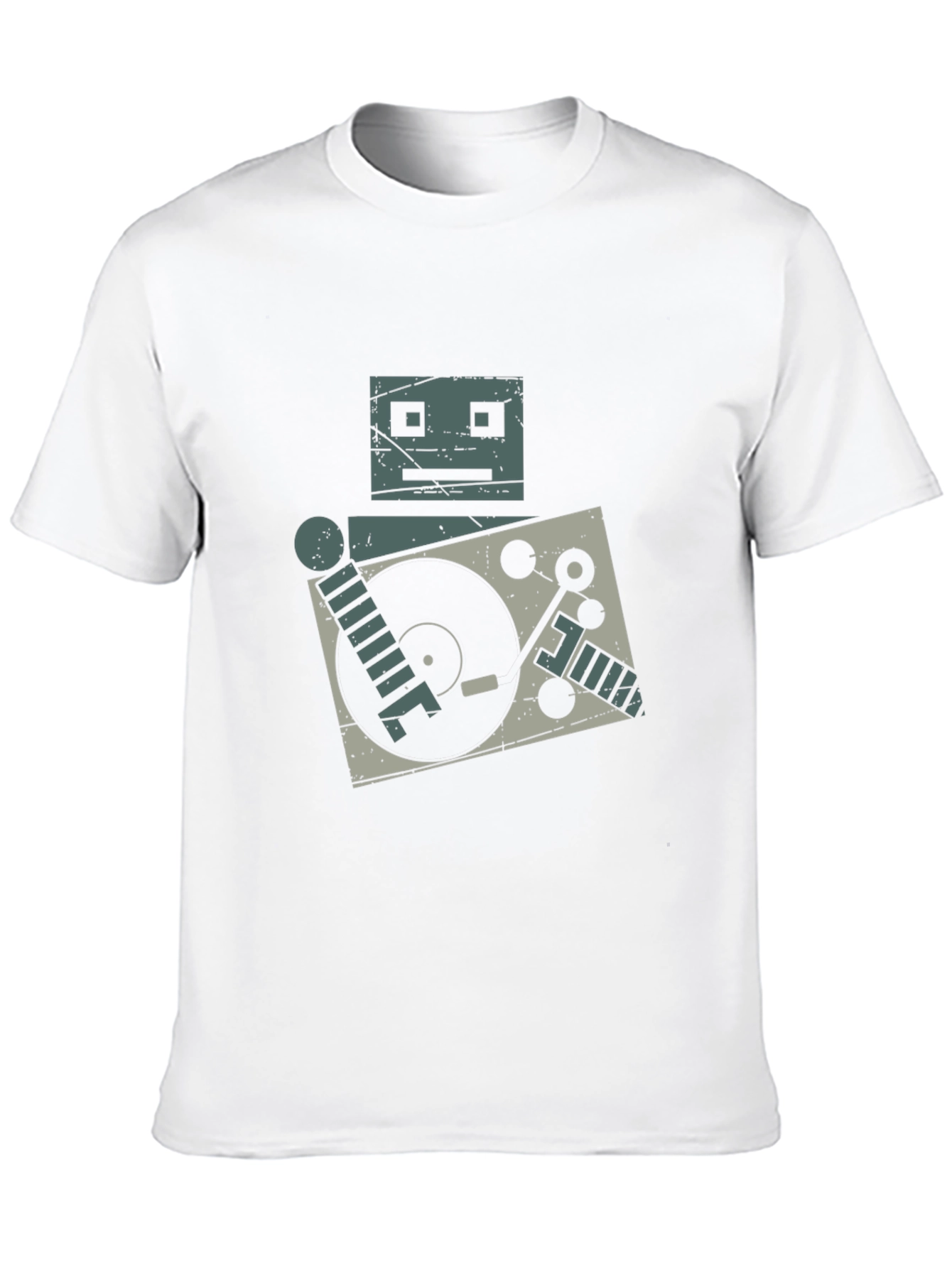 Robot DJ Graphic Tee - Turntable Cool
