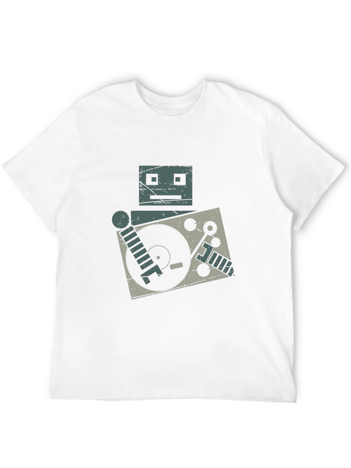 Robot DJ Graphic Tee - Turntable Cool