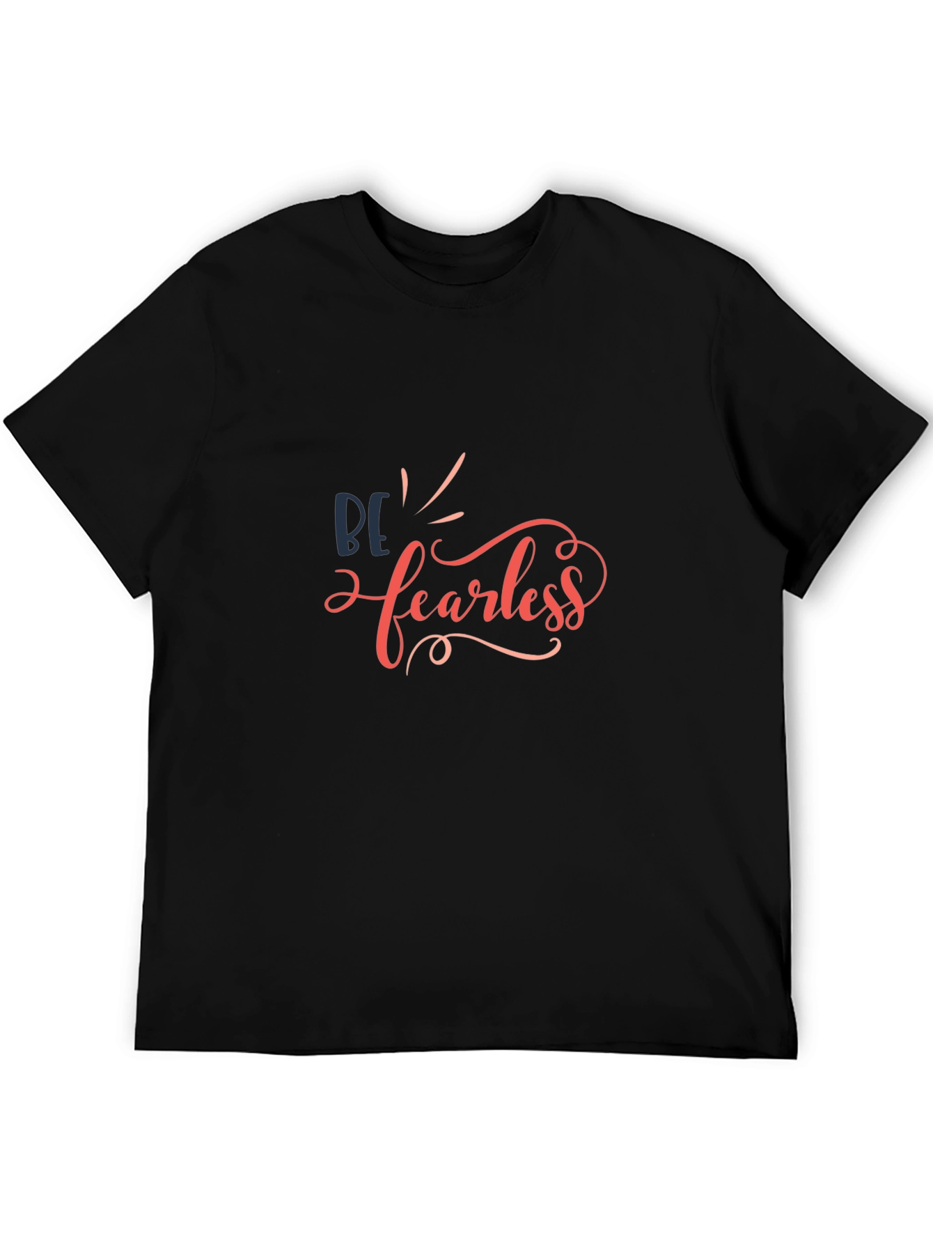 Be Fearless Graphic Tee - Black Cotton Casual Top