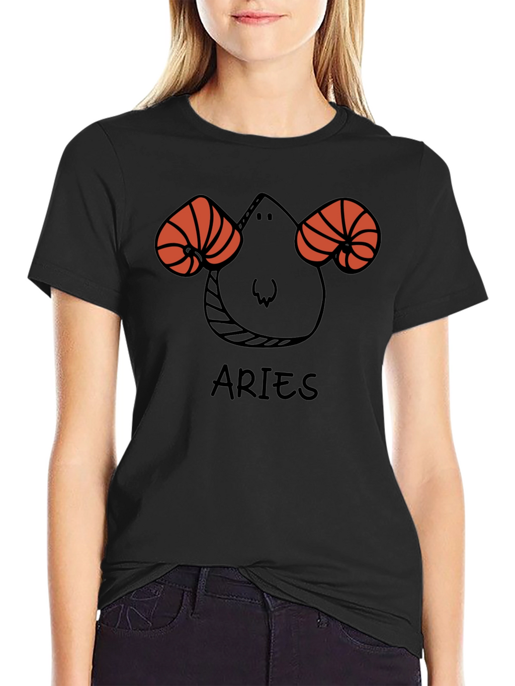 Aries Zodiac Black T-Shirt Horoscope Tee