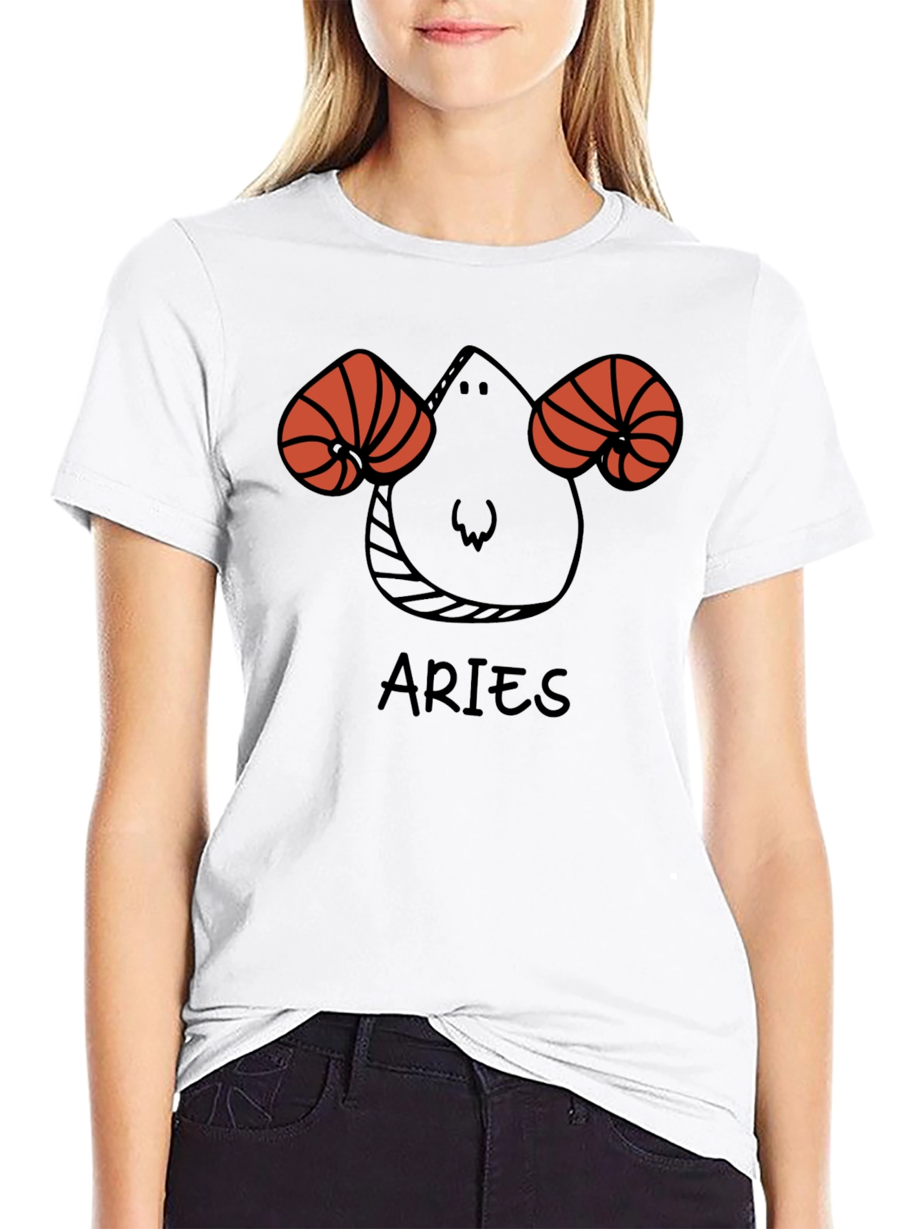Aries Zodiac Black T-Shirt Horoscope Tee