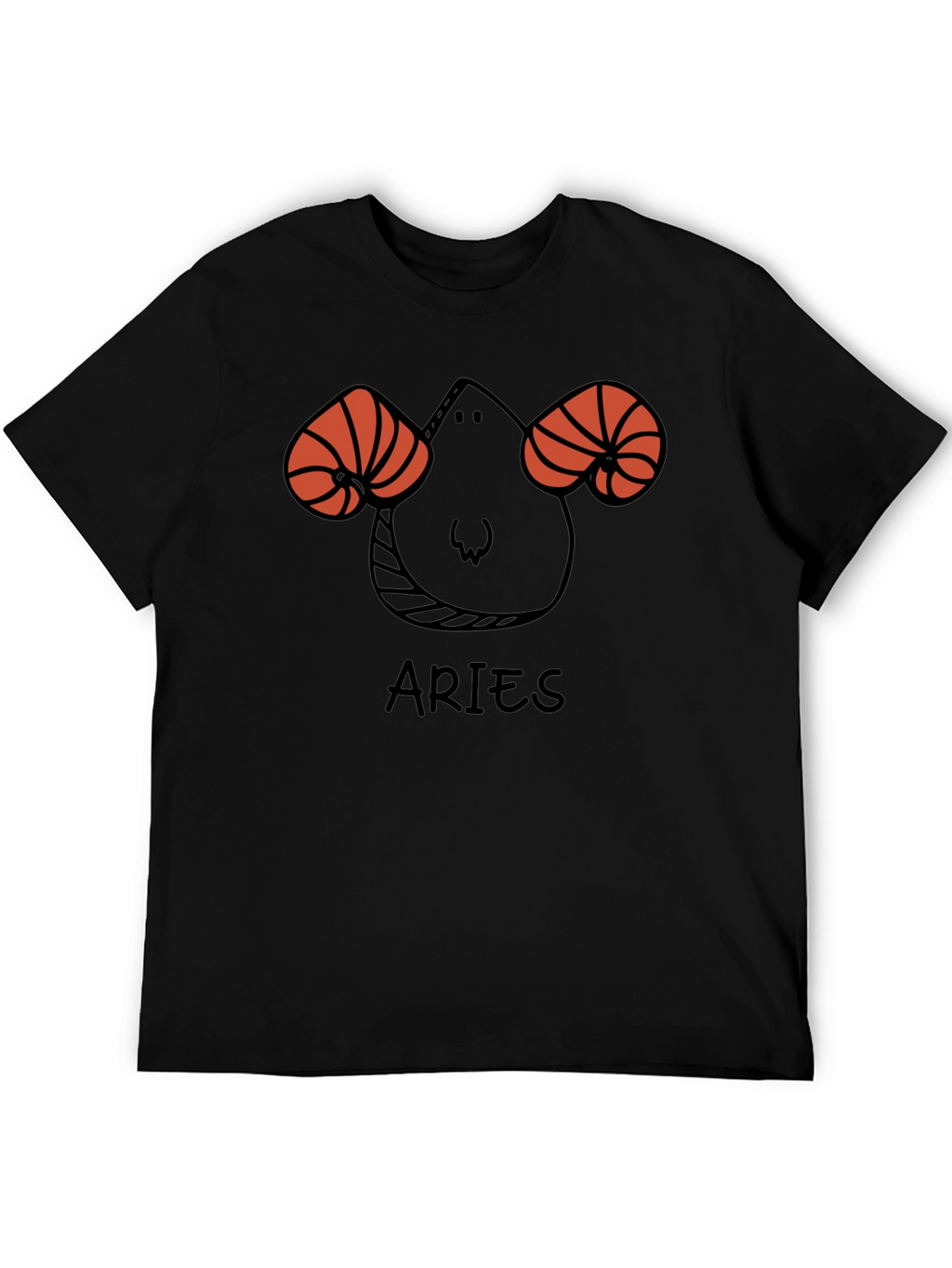 Aries Zodiac Black T-Shirt Horoscope Tee