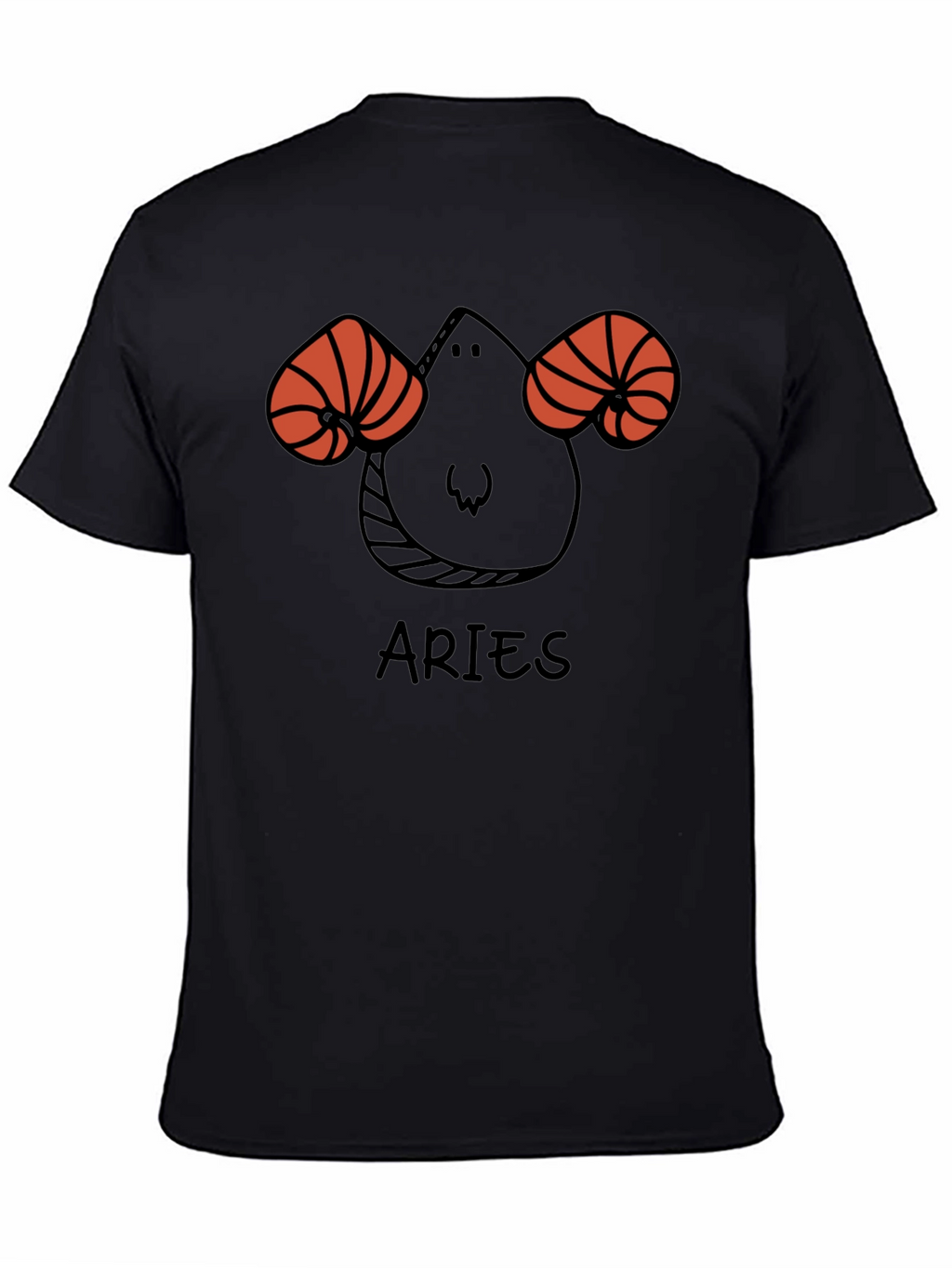 Aries Zodiac Black T-Shirt Horoscope Tee