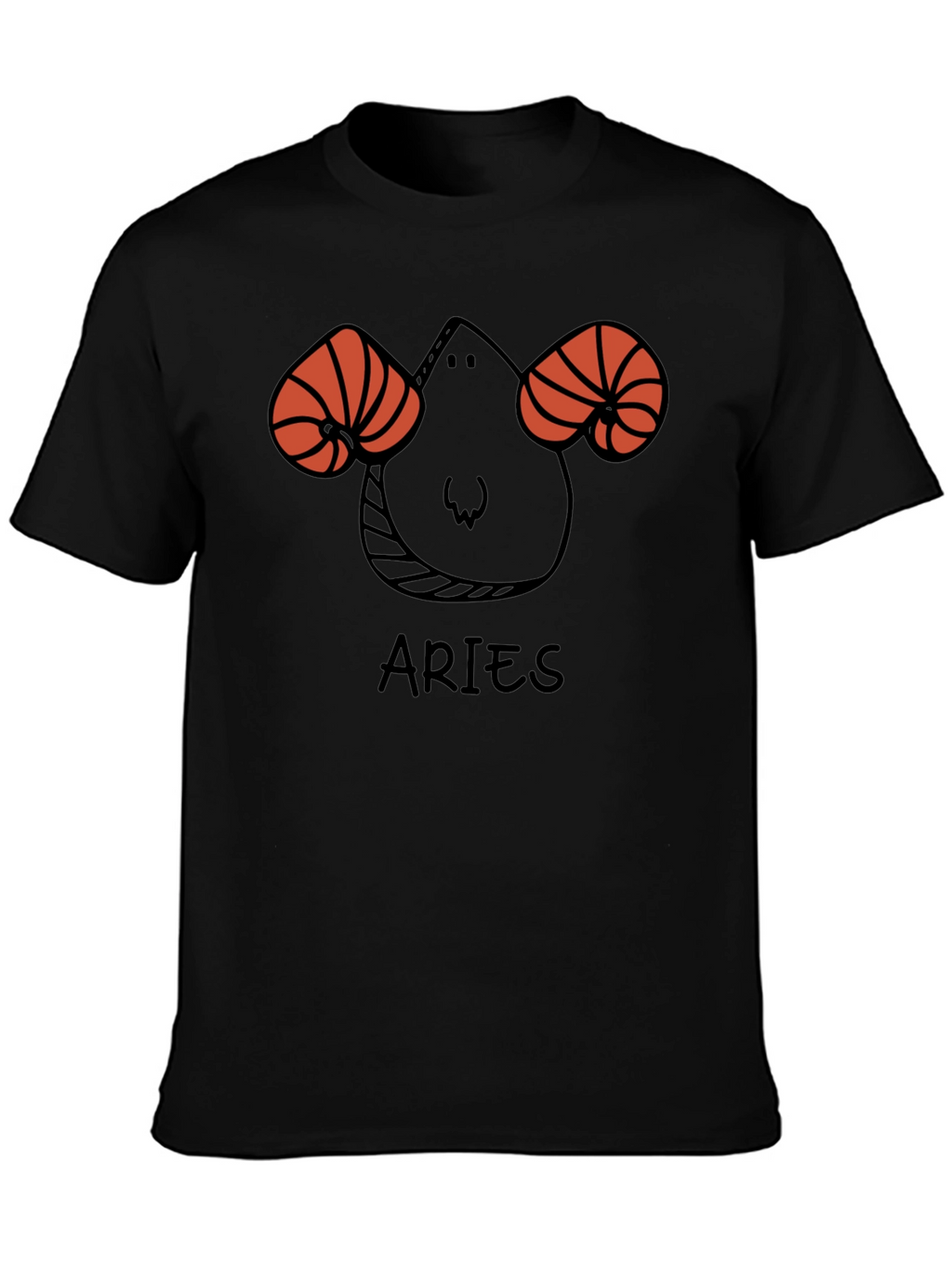 Aries Zodiac Black T-Shirt Horoscope Tee