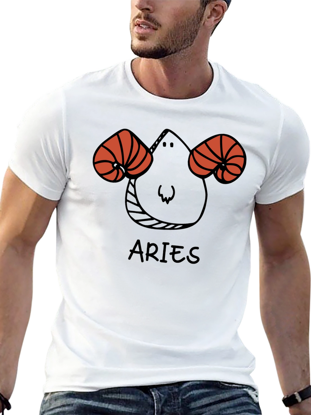 Aries Zodiac Black T-Shirt Horoscope Tee