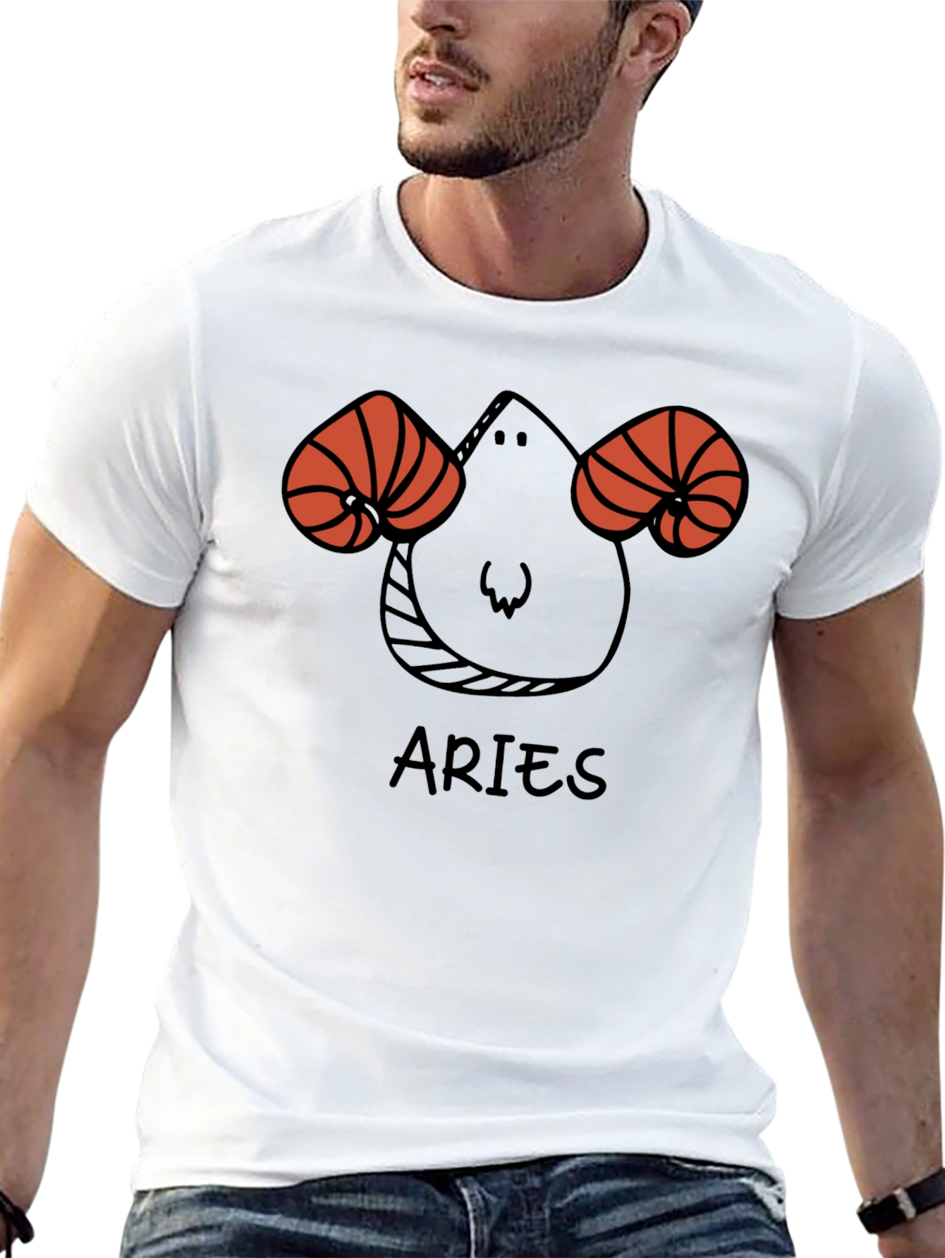 Aries Zodiac Black T-Shirt Horoscope Tee