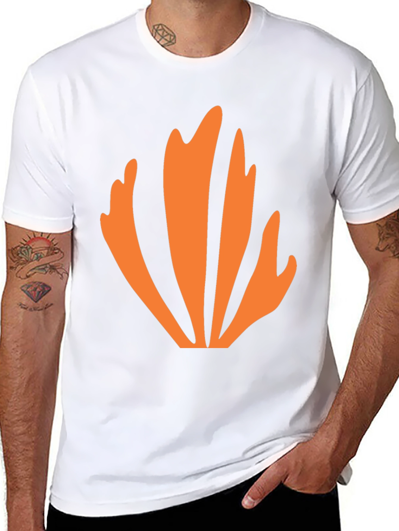 Abstract Orange Graphic Tee