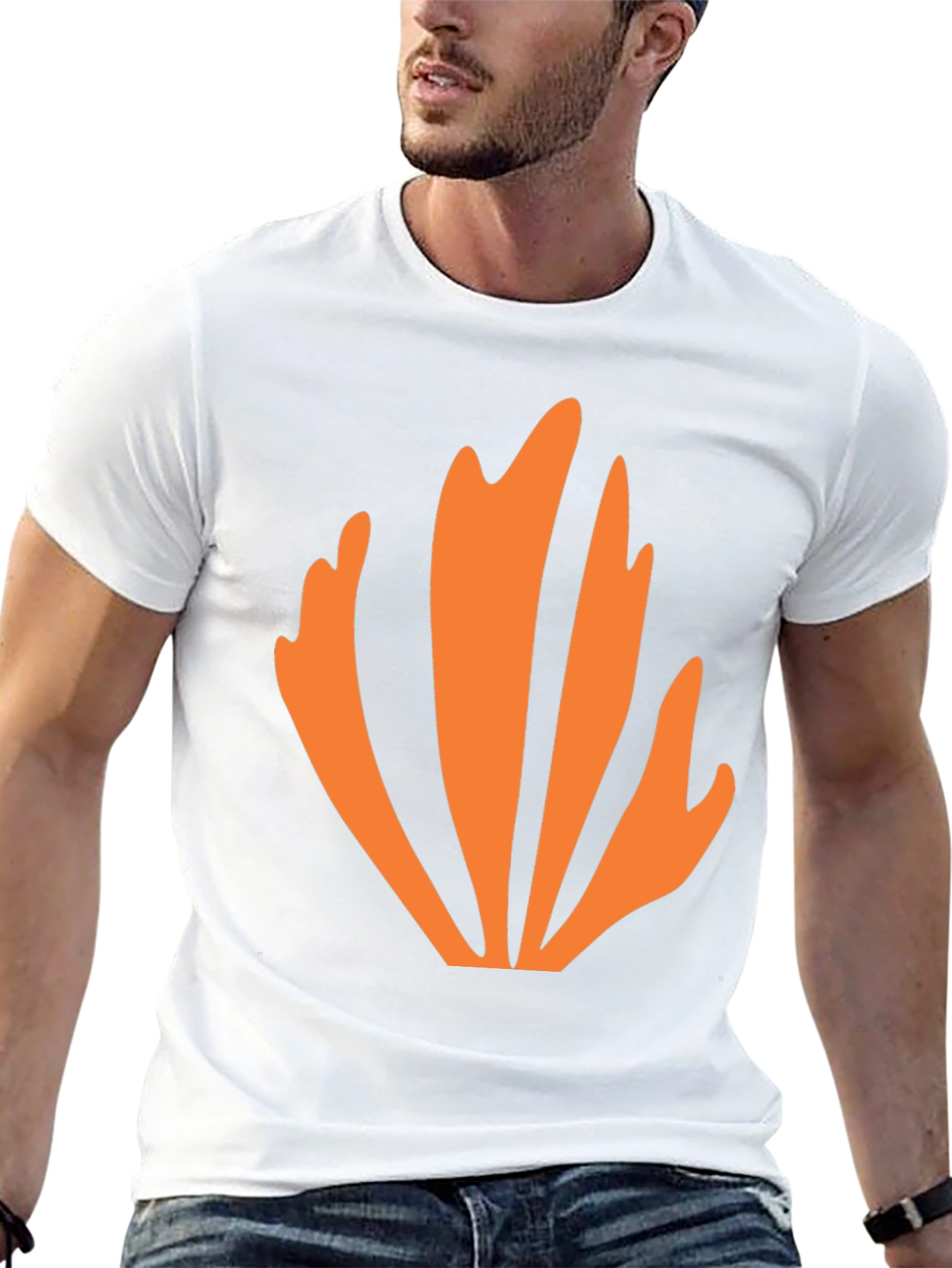 Abstract Orange Graphic Tee