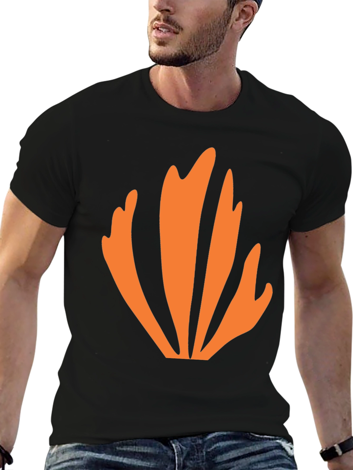 Abstract Orange Graphic Tee