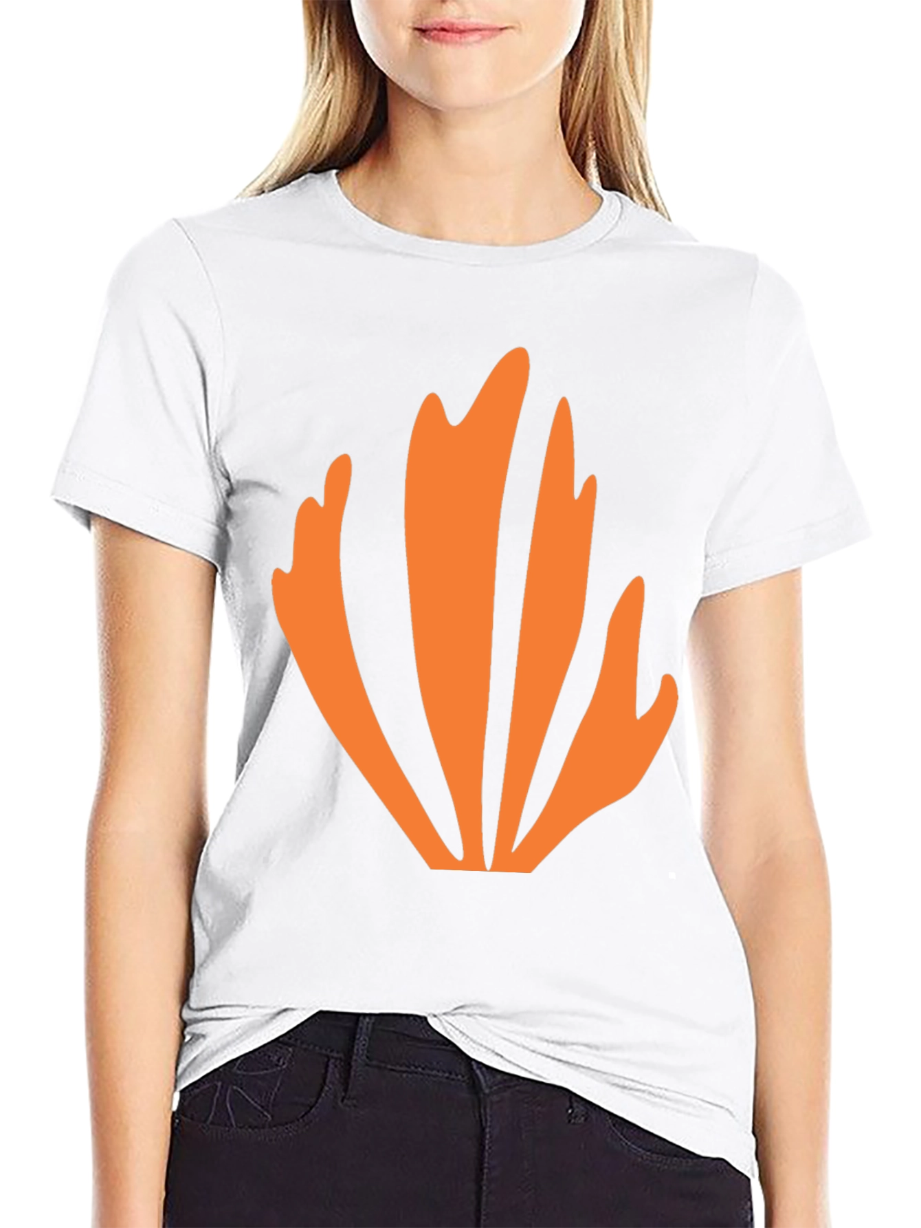 Abstract Orange Graphic Tee