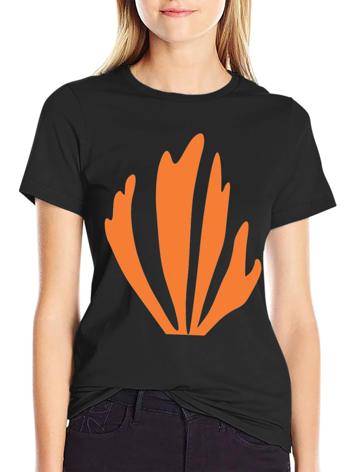 Abstract Orange Graphic Tee