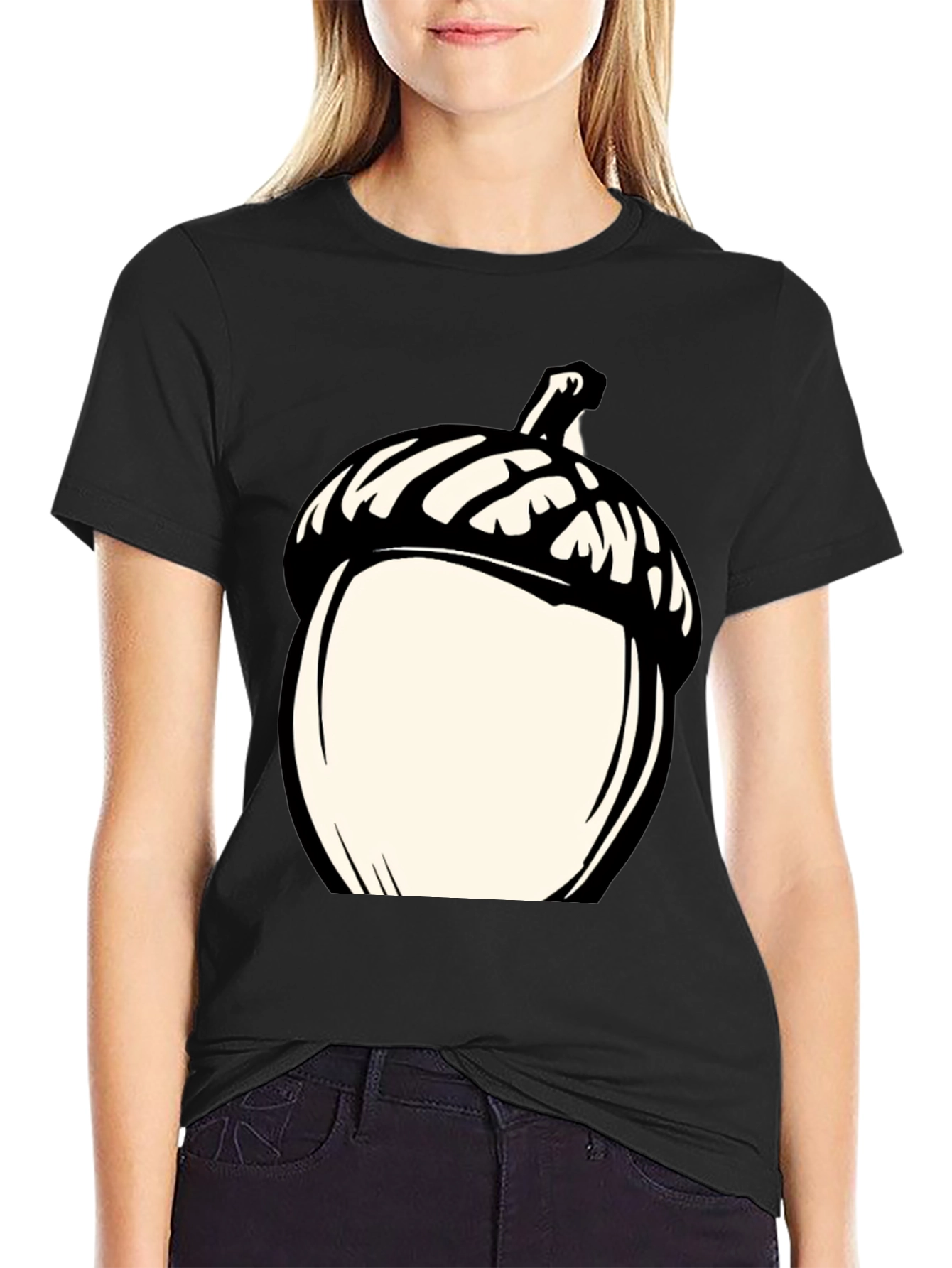 Acorn Graphic Tee - Black Casual Shirt
