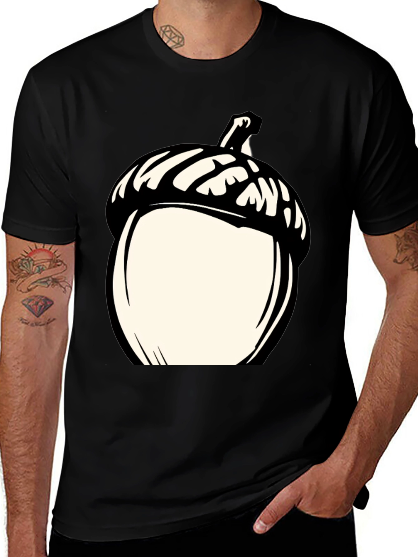 Acorn Graphic Tee - Black Casual Shirt