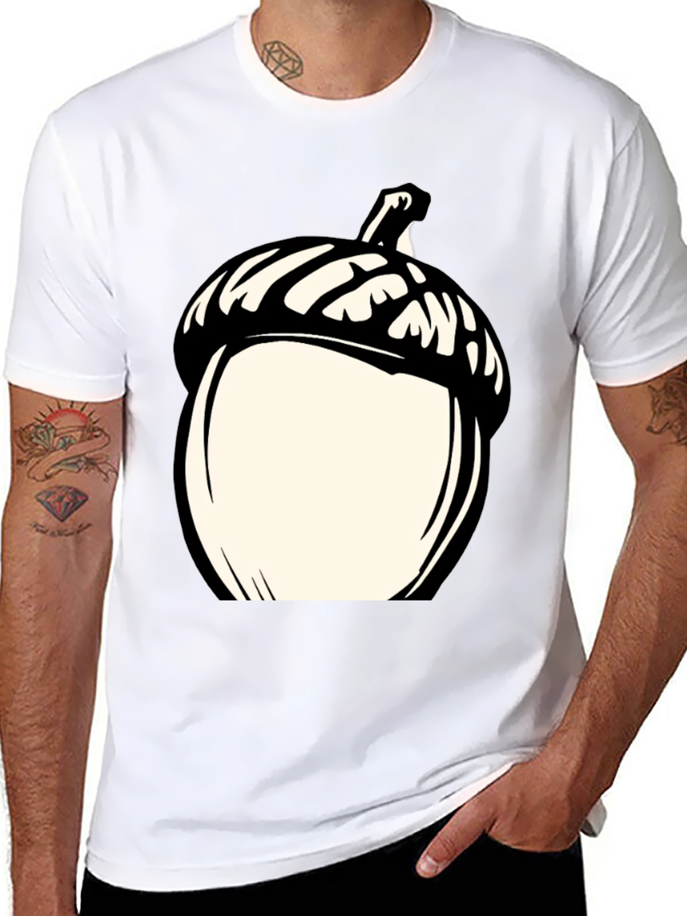 Acorn Graphic Tee - Black Casual Shirt
