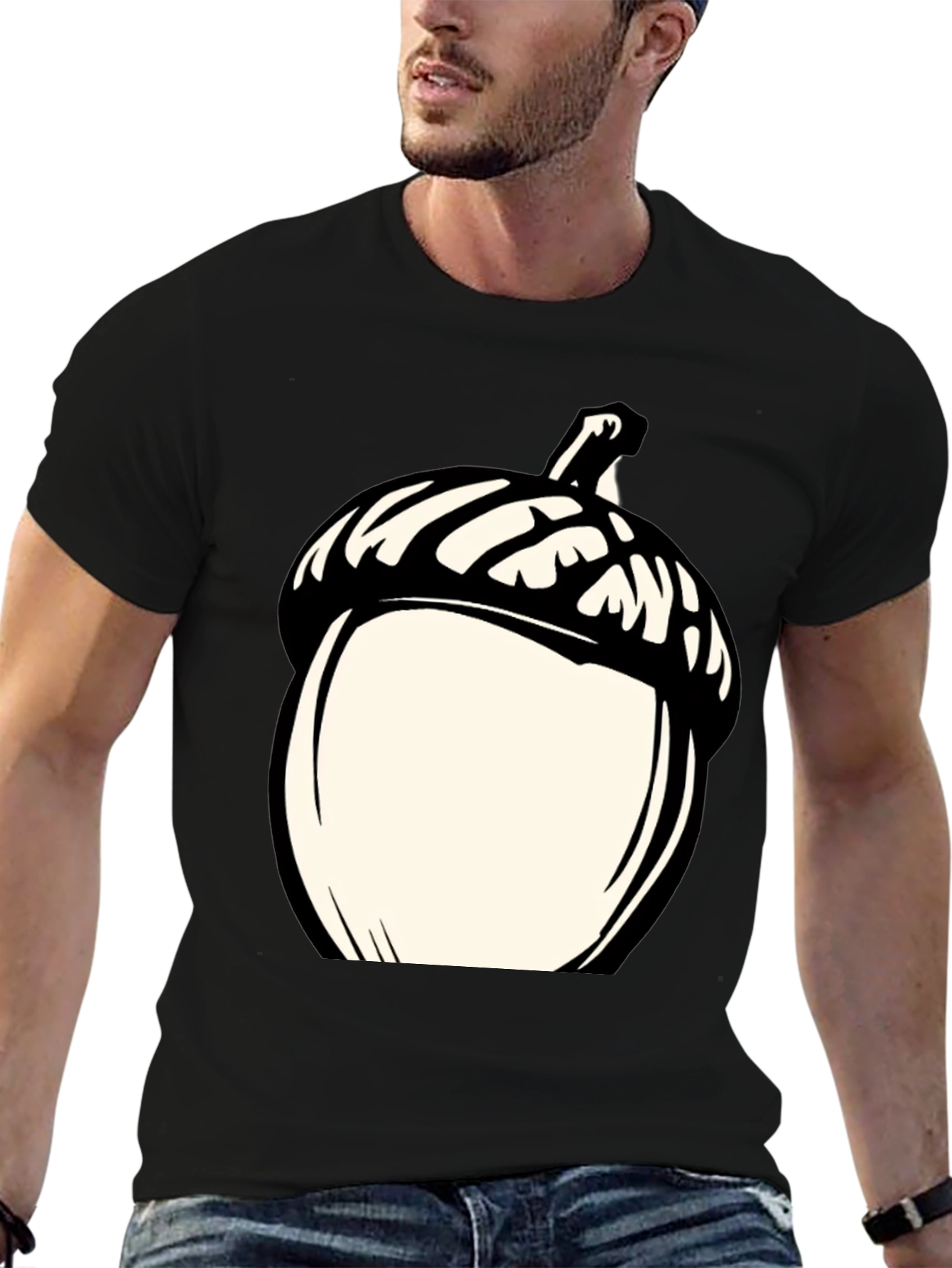 Acorn Graphic Tee - Black Casual Shirt