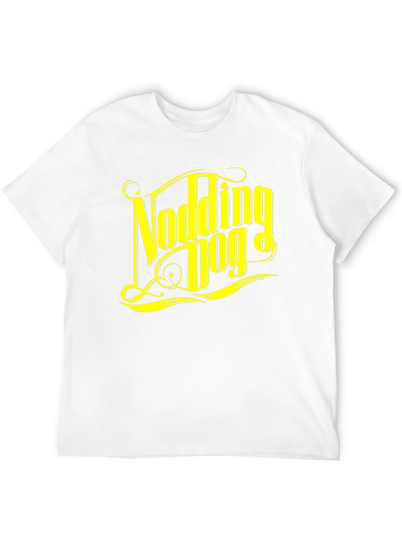 Nodding Dog Graphic Tee - Black Cotton T-Shirt
