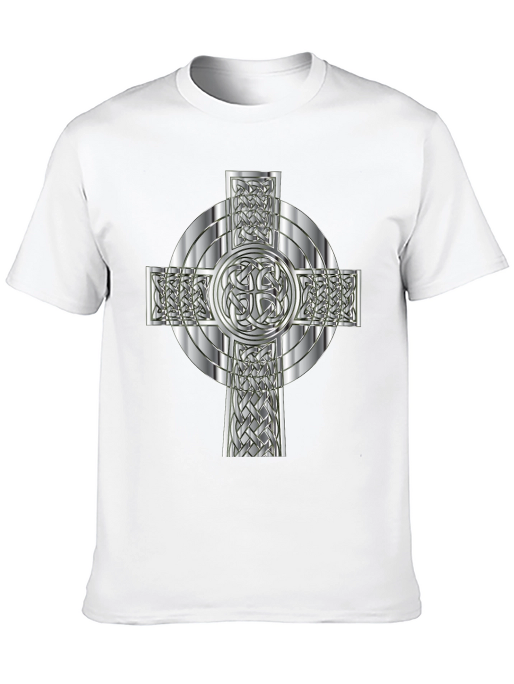 Celtic Knot Cross Graphic Tee - Black