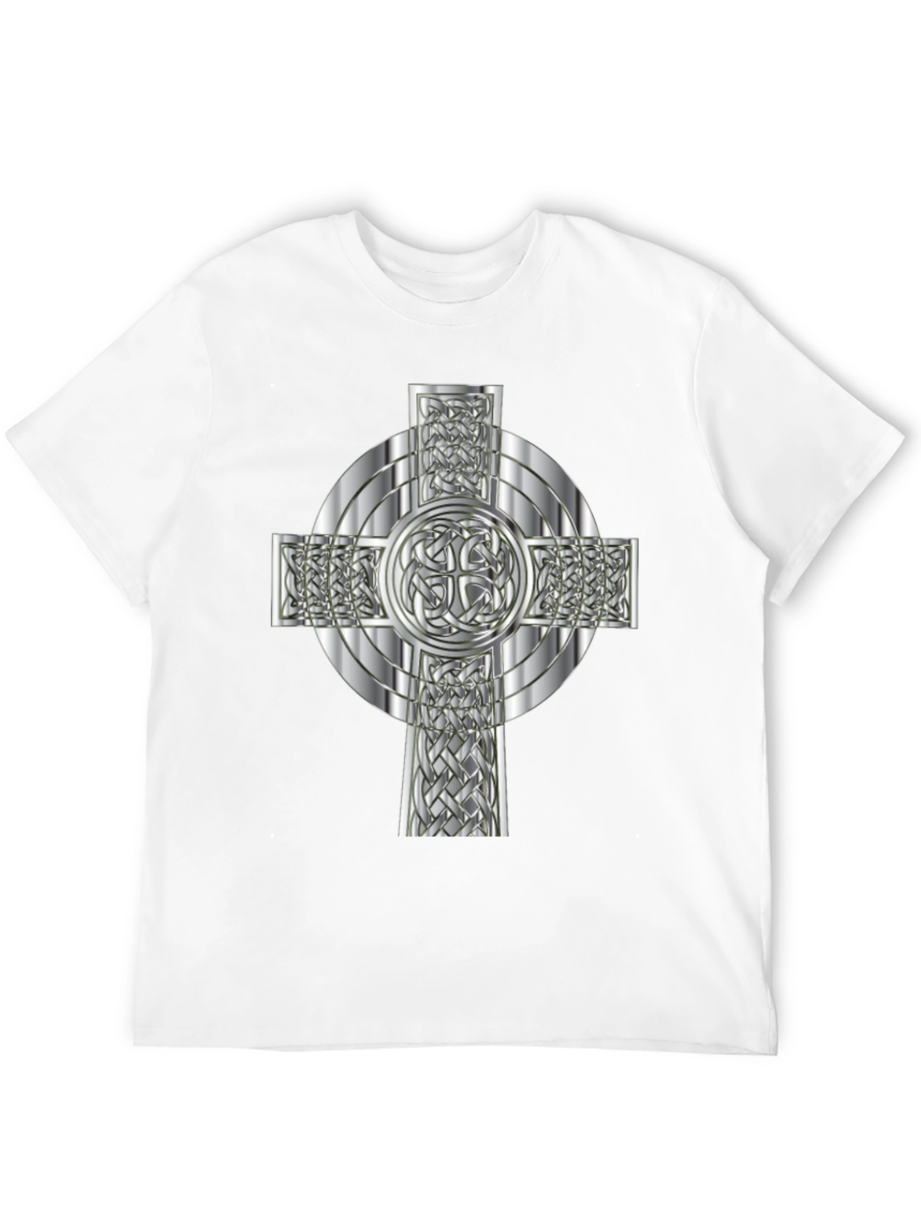 Celtic Knot Cross Graphic Tee - Black