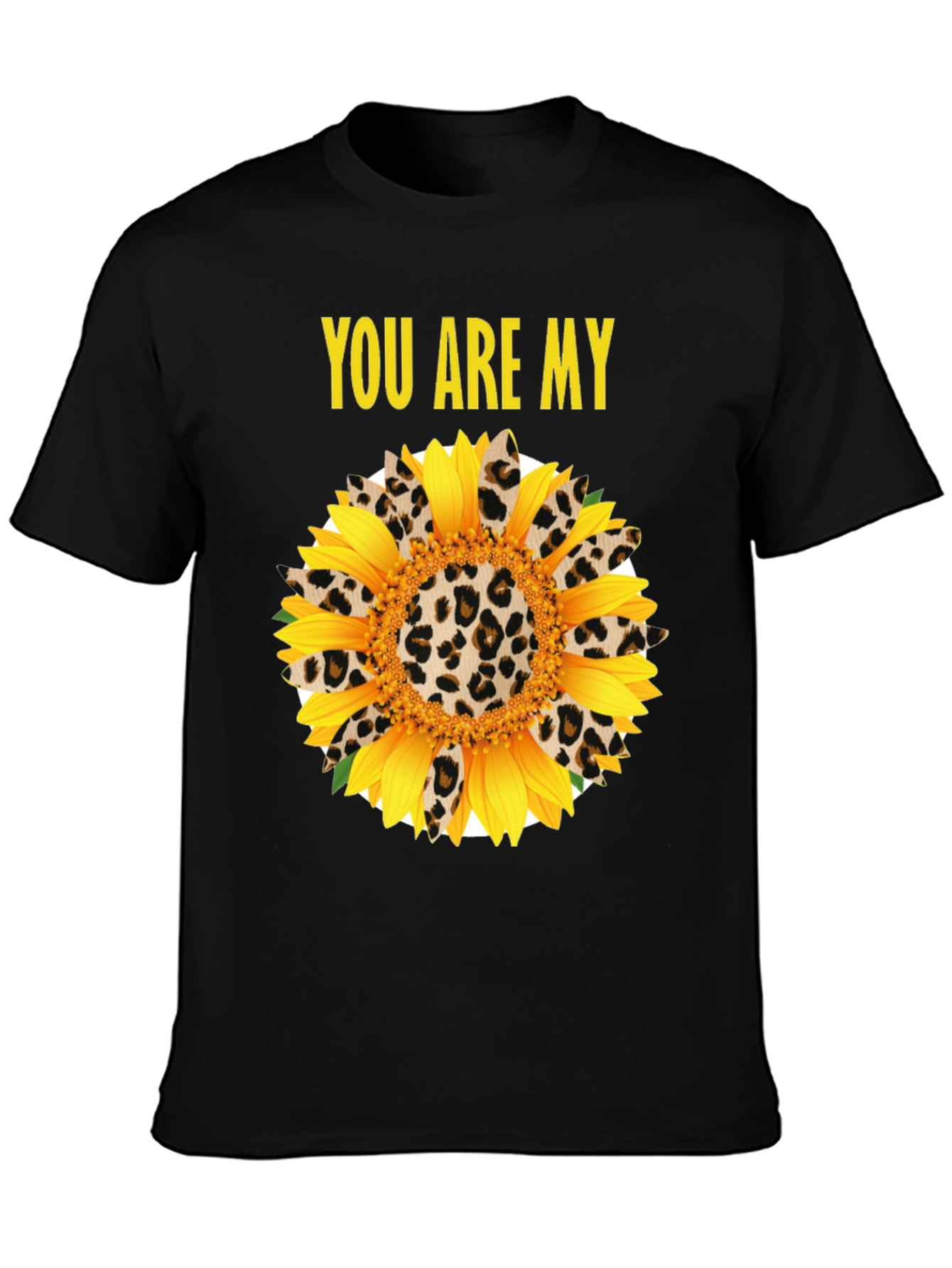 You Are My Sunflower Leopard Print Graphic Tee