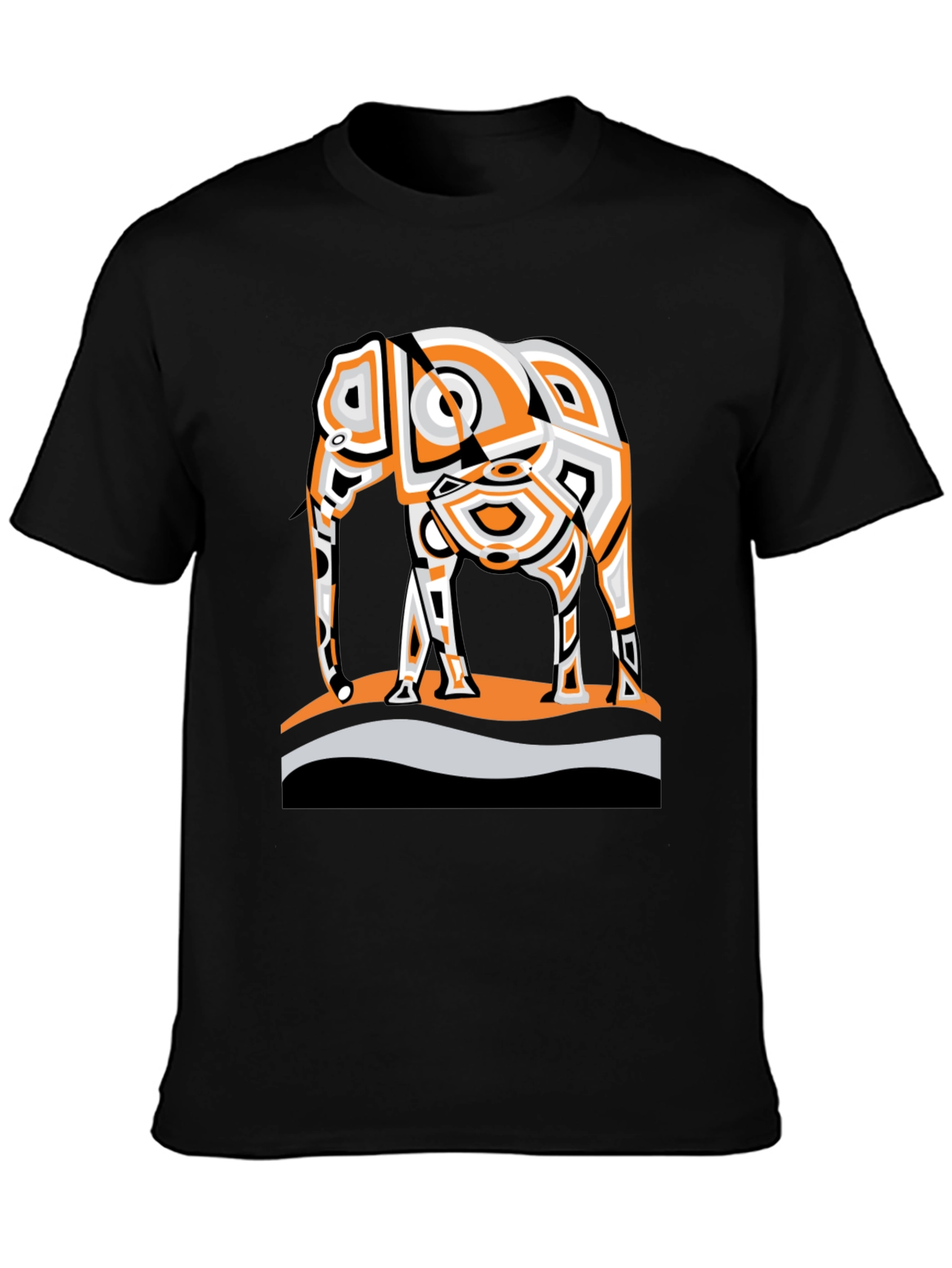 Abstract Elephant Graphic Tee - Modern Style