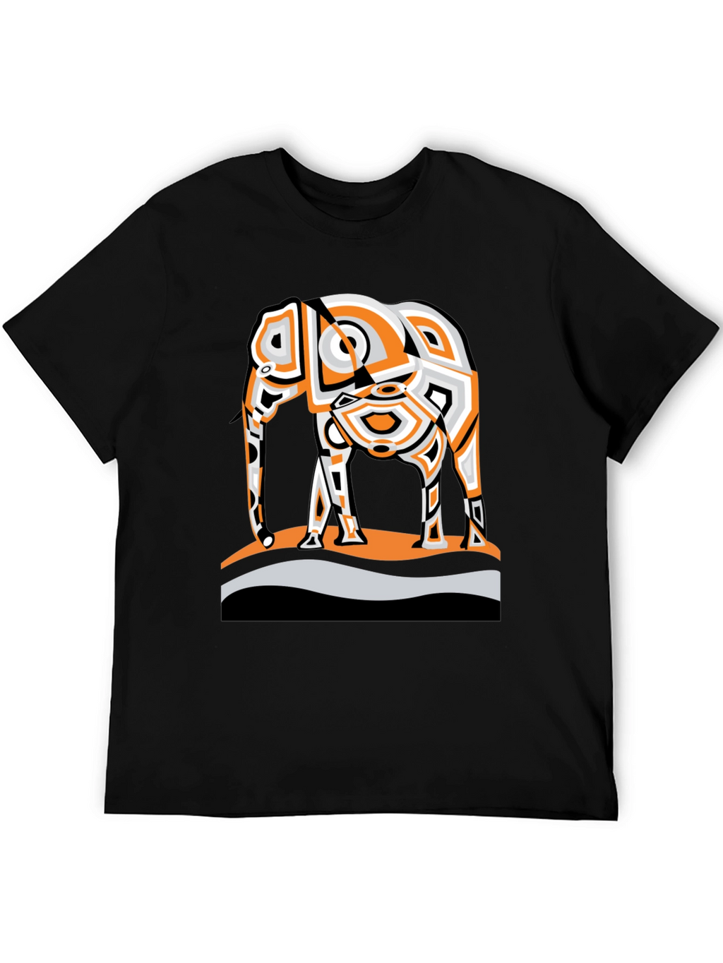Abstract Elephant Graphic Tee - Modern Style
