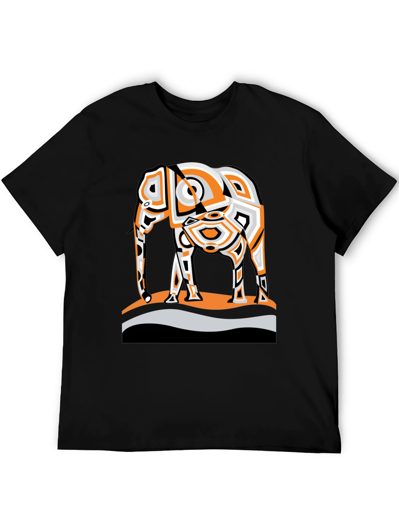 Abstract Elephant Graphic Tee - Modern Style