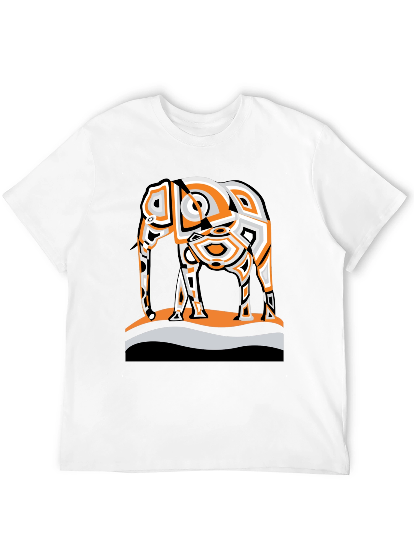 Abstract Elephant Graphic Tee - Modern Style