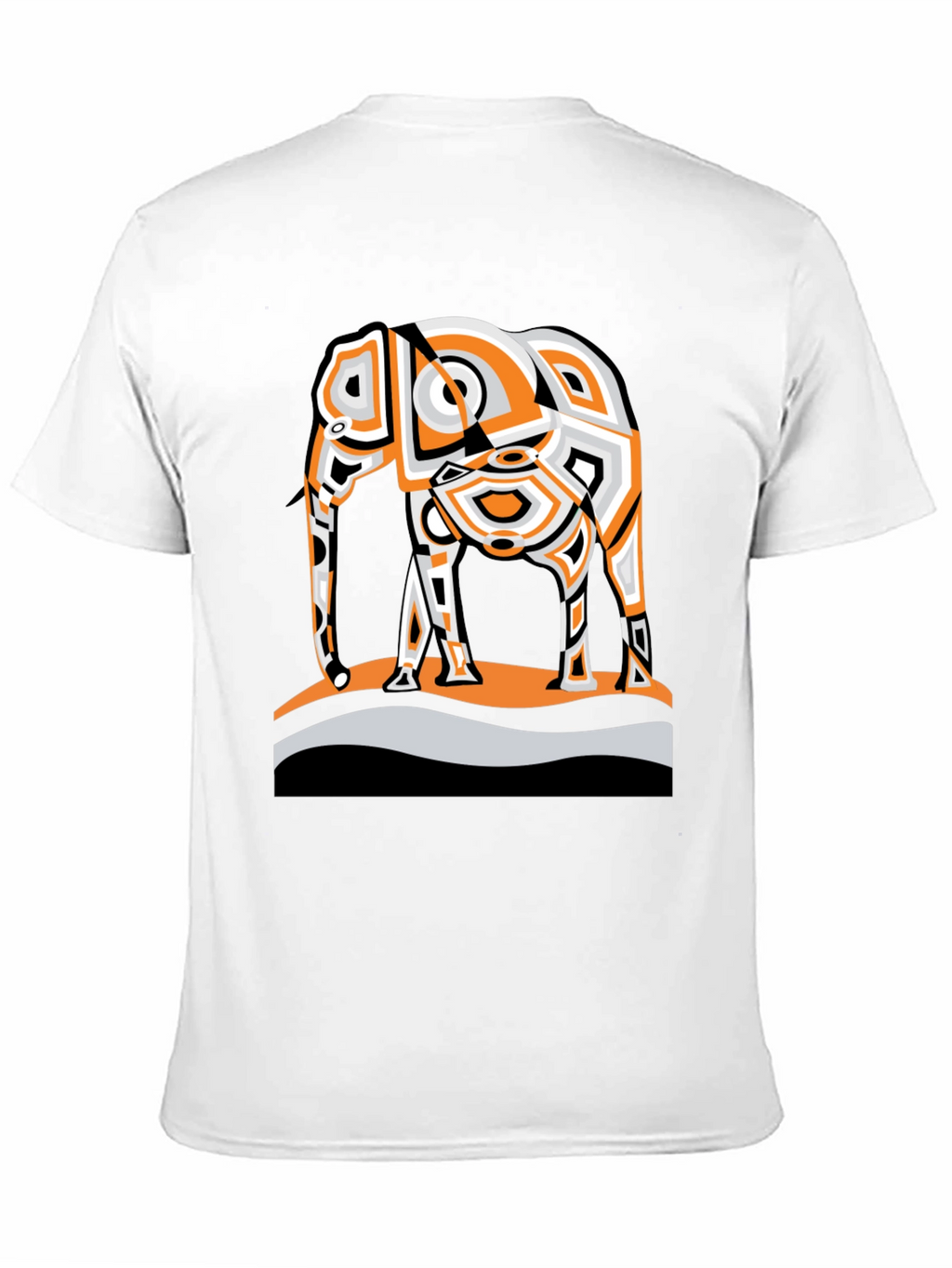 Abstract Elephant Graphic Tee - Modern Style