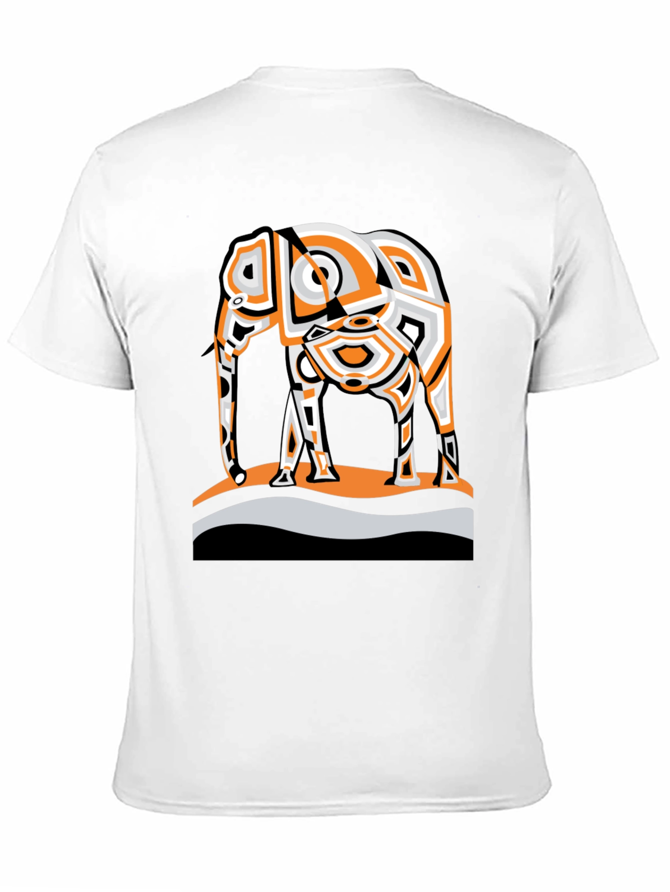 Abstract Elephant Graphic Tee - Modern Style