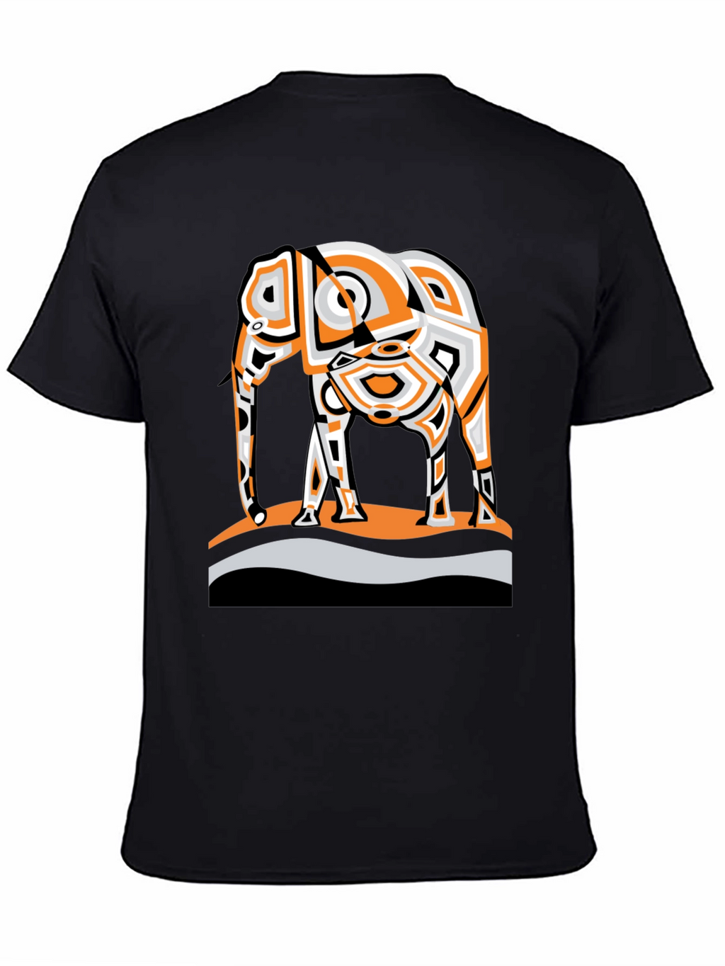 Abstract Elephant Graphic Tee - Modern Style