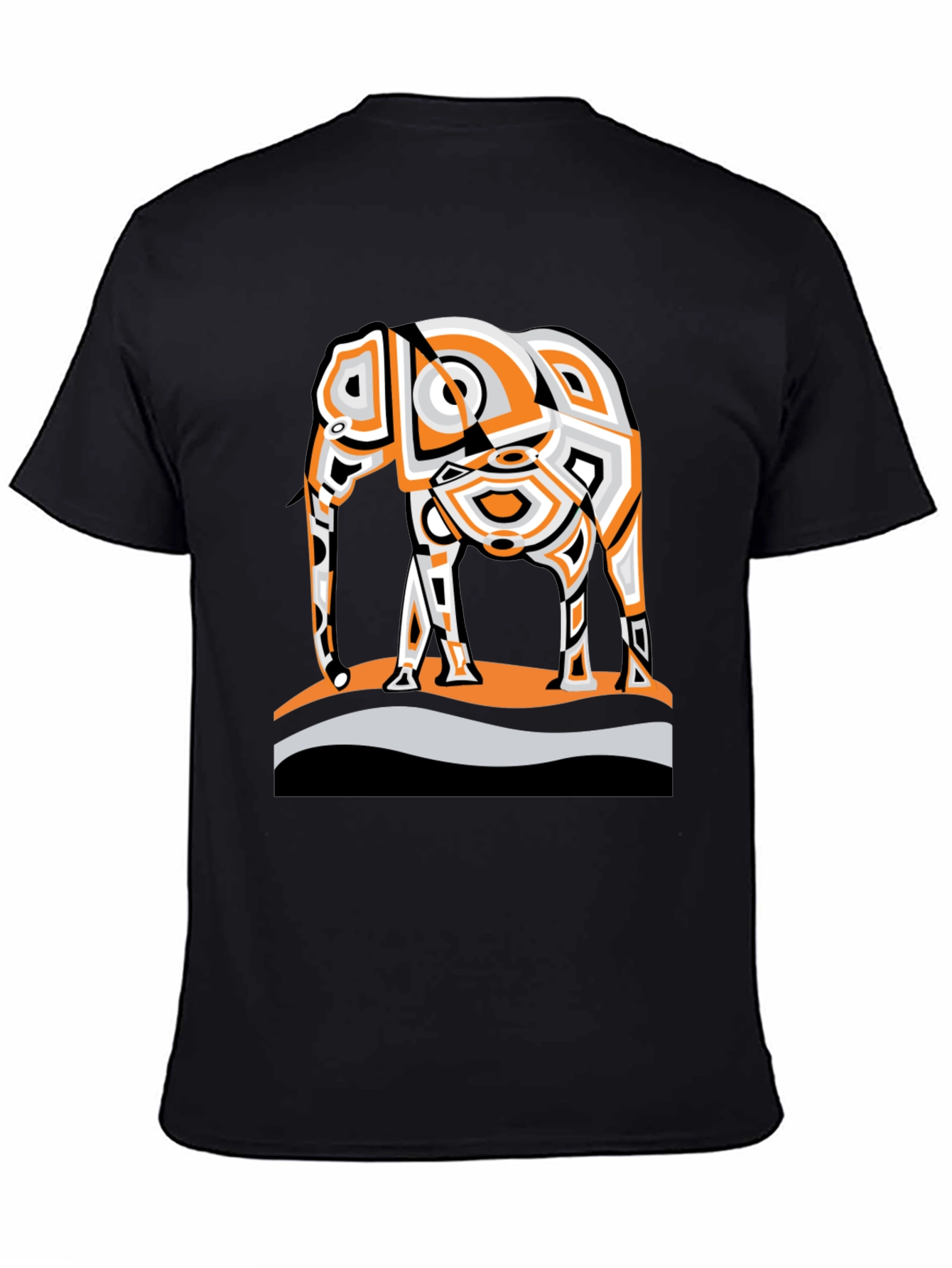 Abstract Elephant Graphic Tee - Modern Style