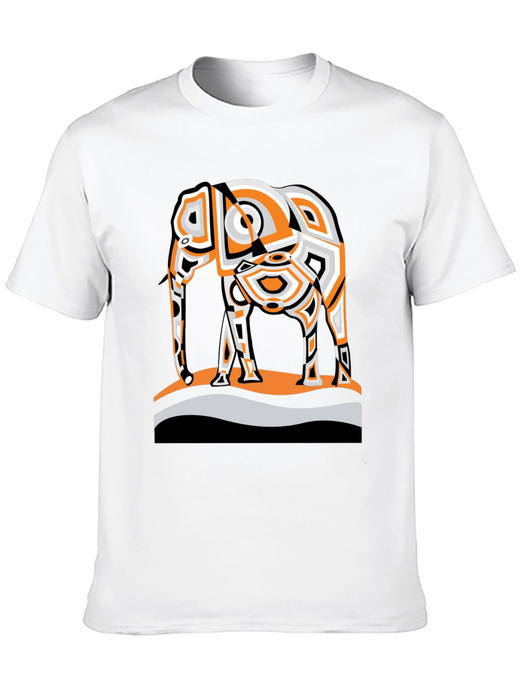 Abstract Elephant Graphic Tee - Modern Style
