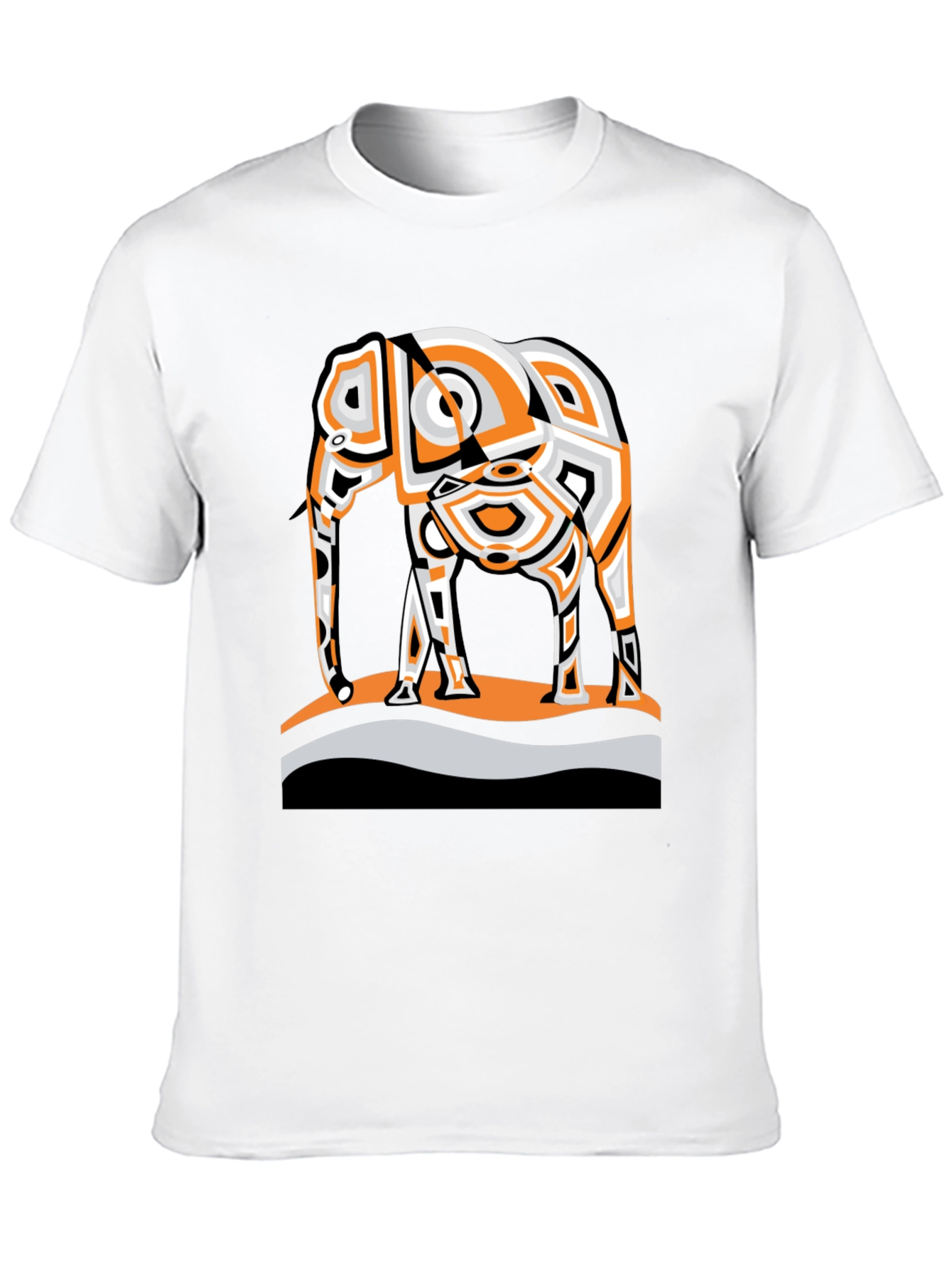 Abstract Elephant Graphic Tee - Modern Style