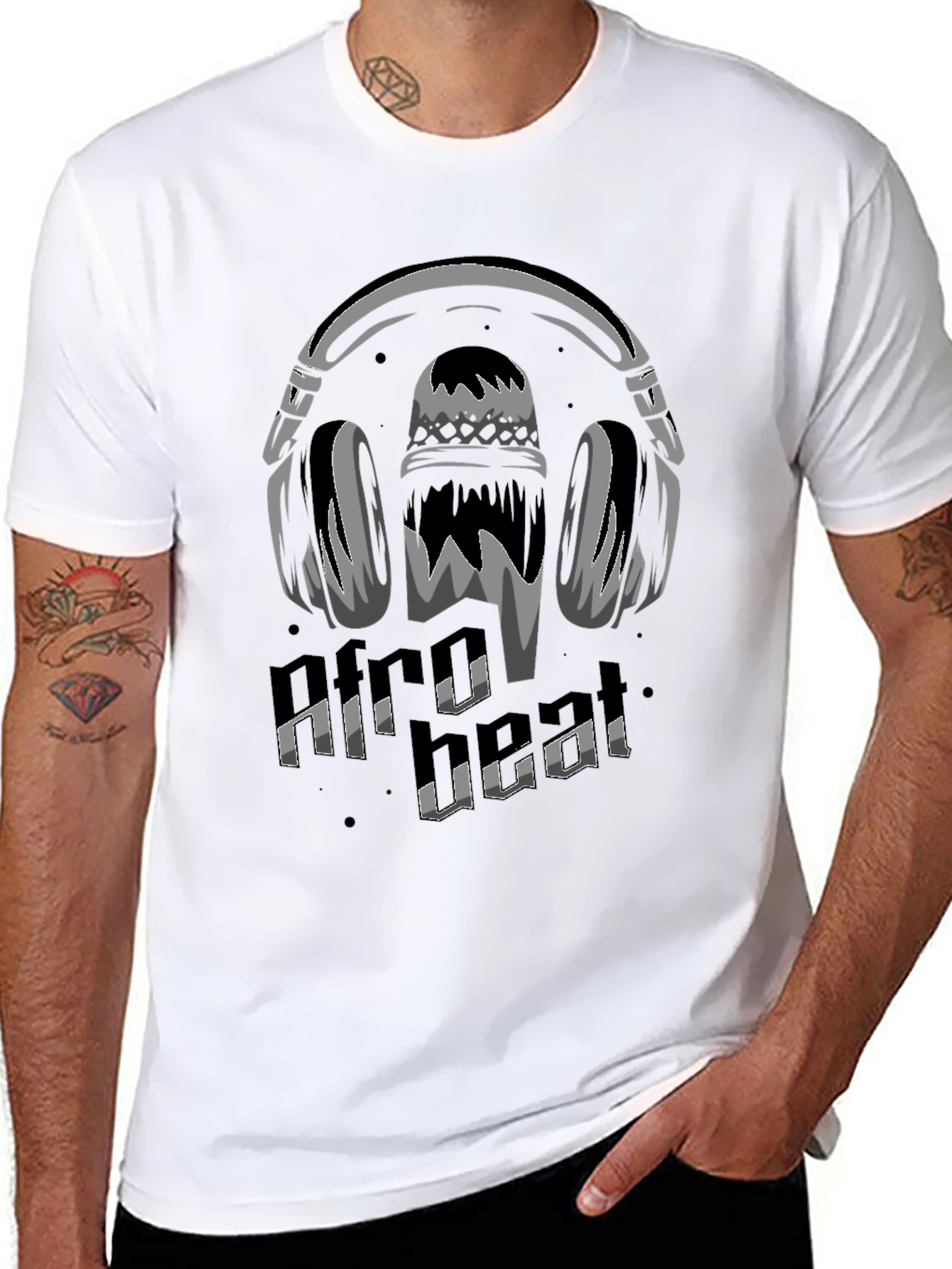 Afro Beat Graphic Tee - Music Lovers T-Shirt